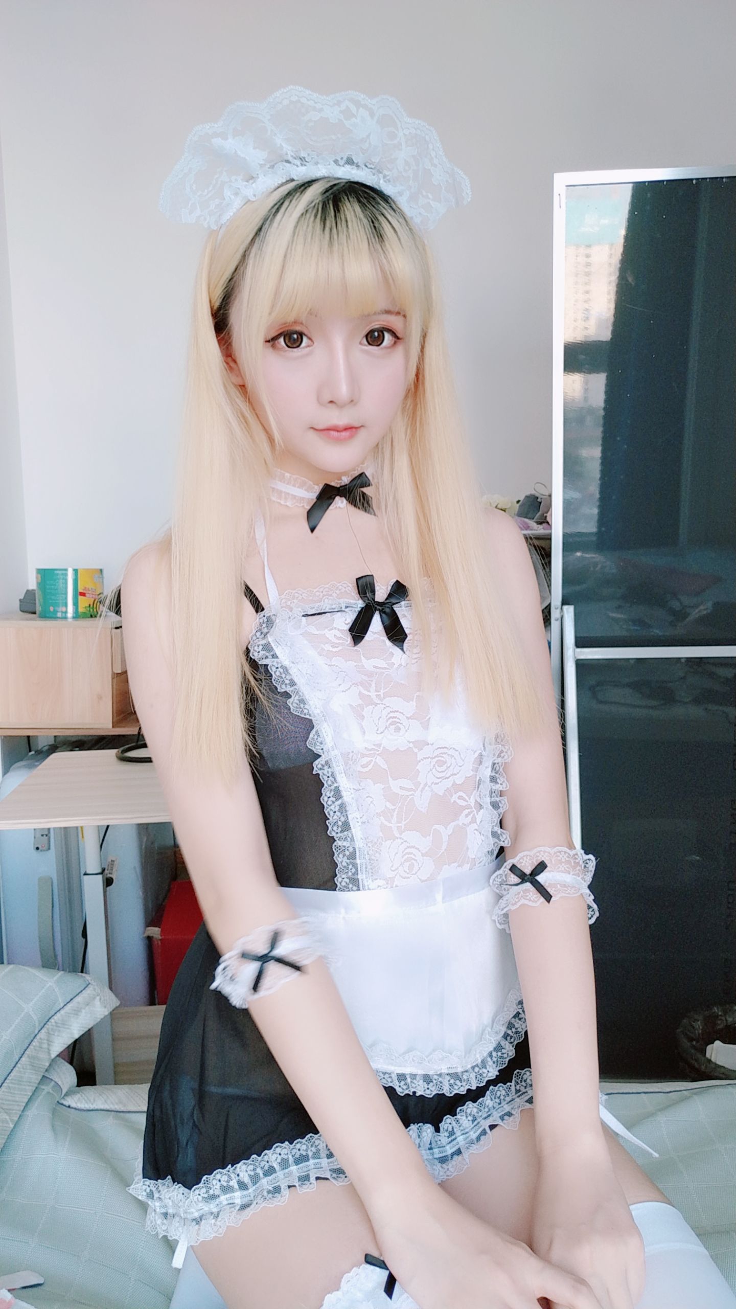 Coser小姐姐星之迟迟 女仆 Cosplay-第53张