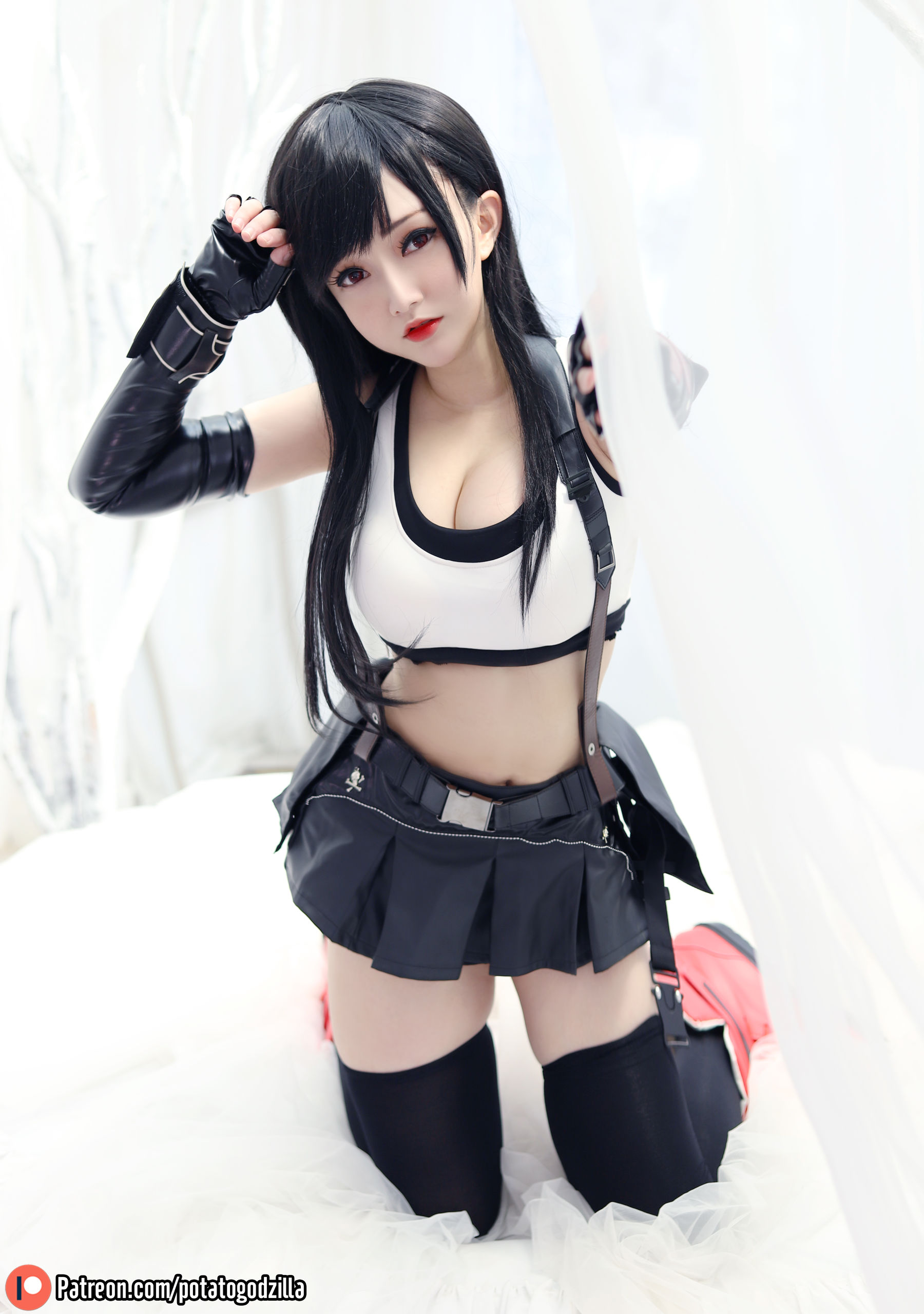 Coser小姐姐Potato Godzilla – Tifa Cosplay-第4张
