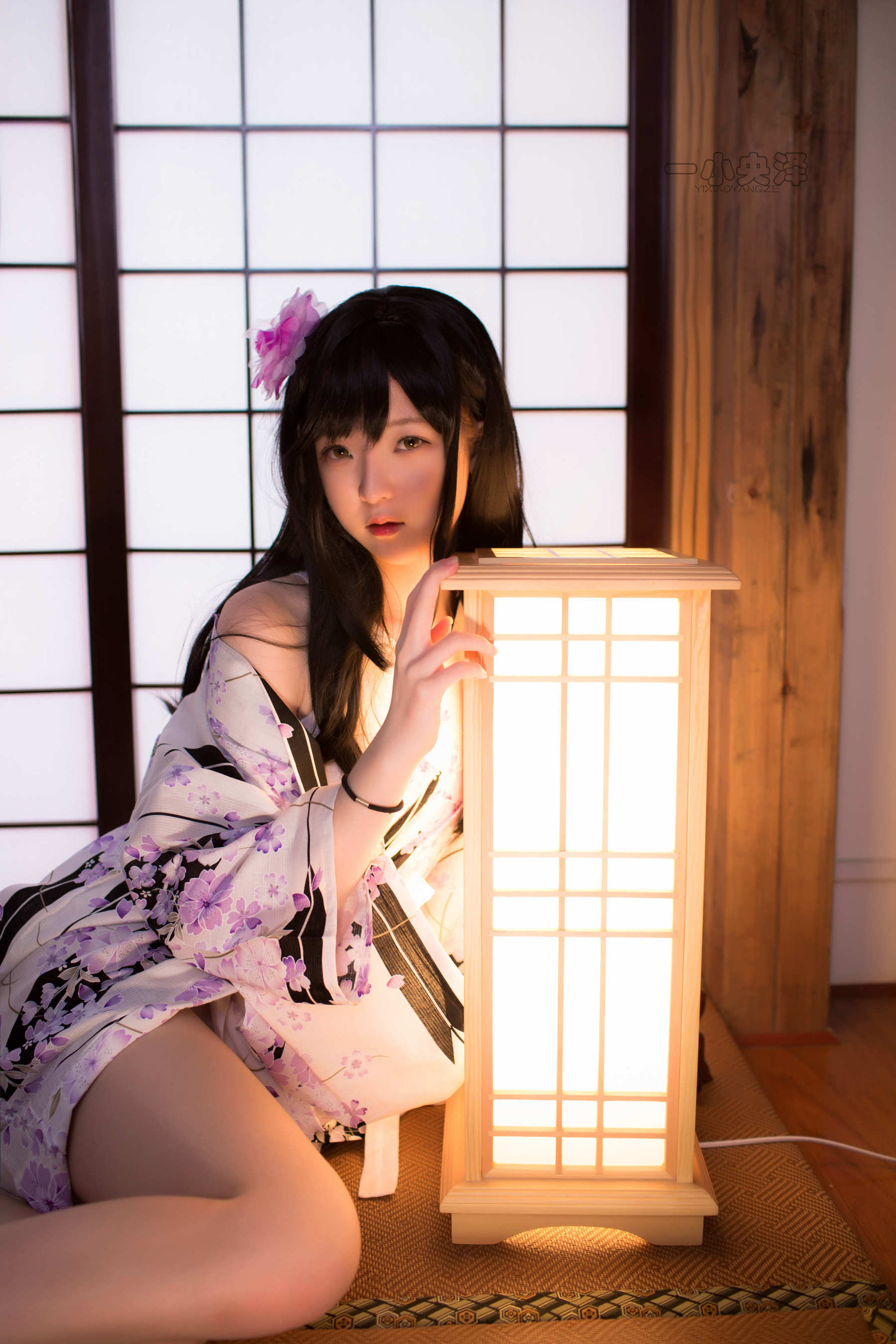 [萝莉COS] 一小央泽 – 和服短袜 Cosplay-第16张