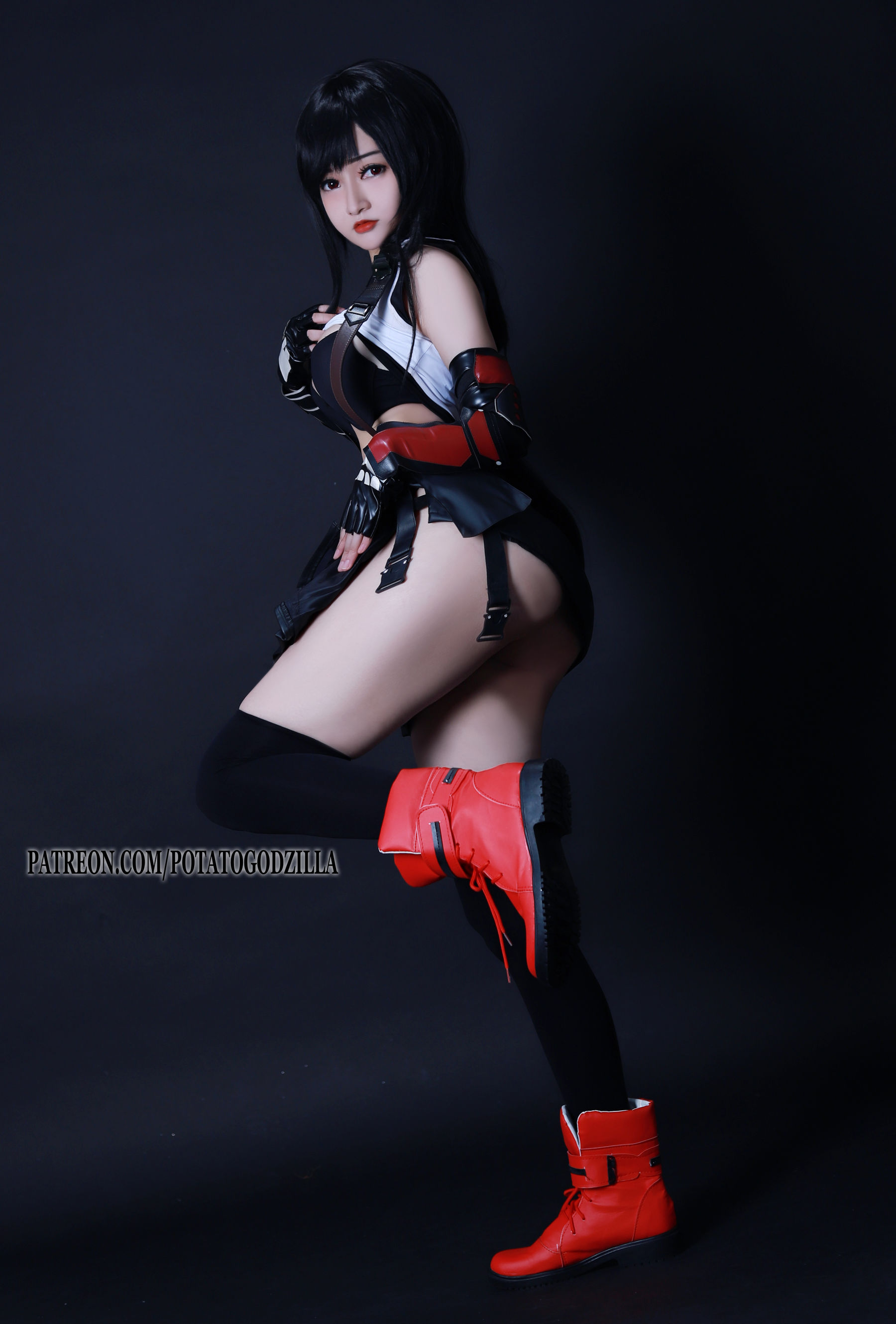 Coser小姐姐Potato Godzilla – Tifa Cosplay-第16张