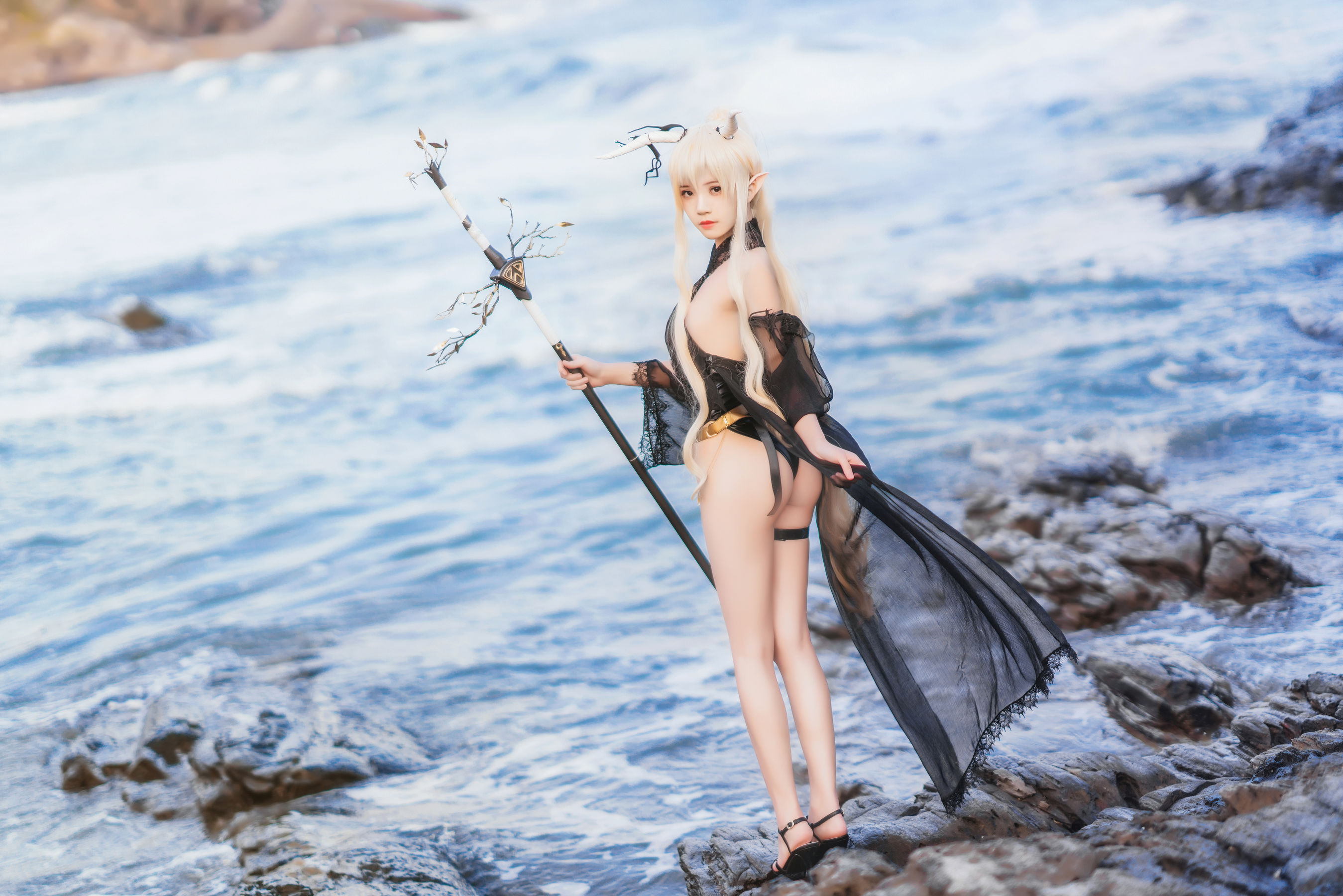 桜桃喵 – 闪灵泳衣 Cosplay-第22张