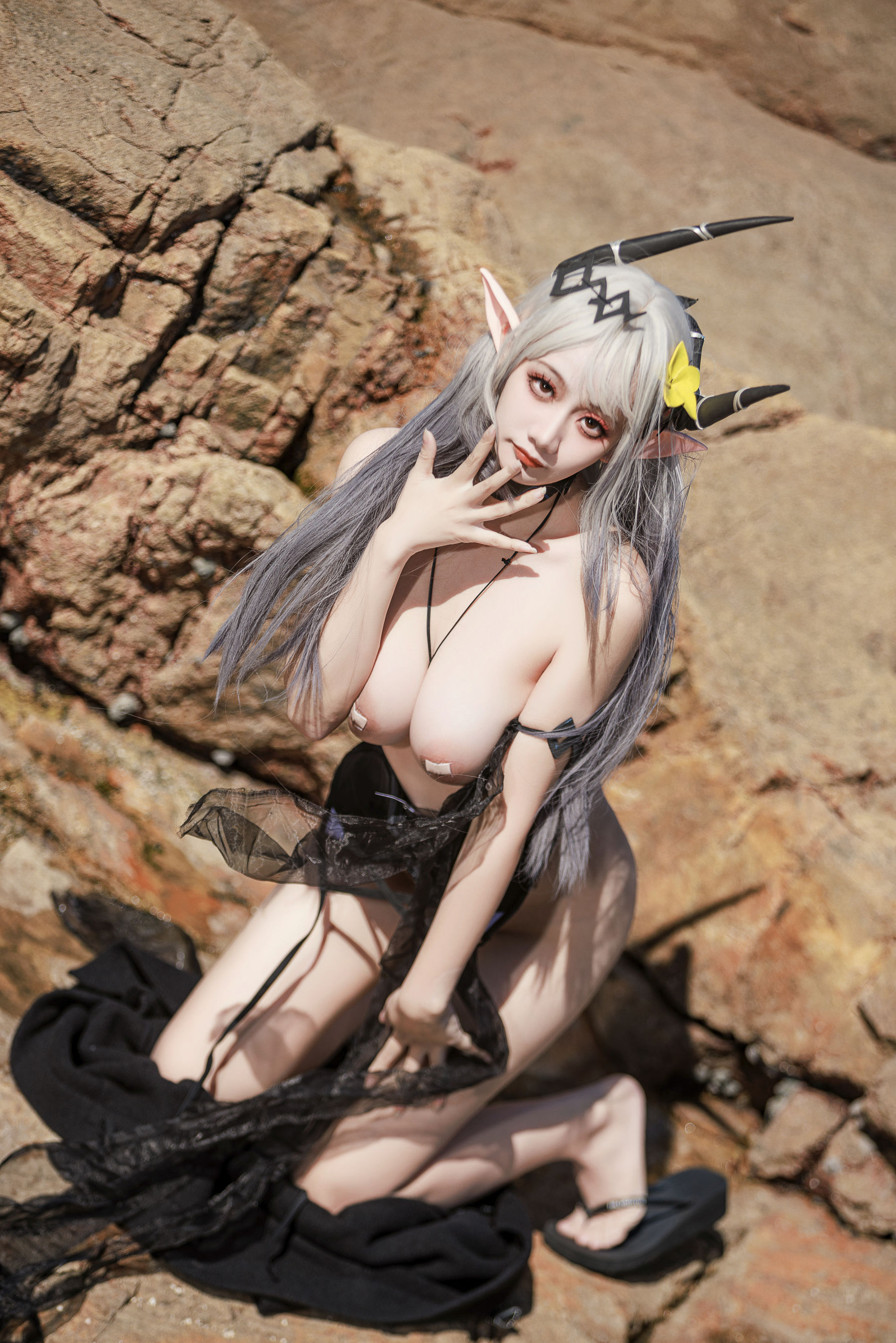 阿雪雪 – 泥岩泳装 Cosplay-第37张
