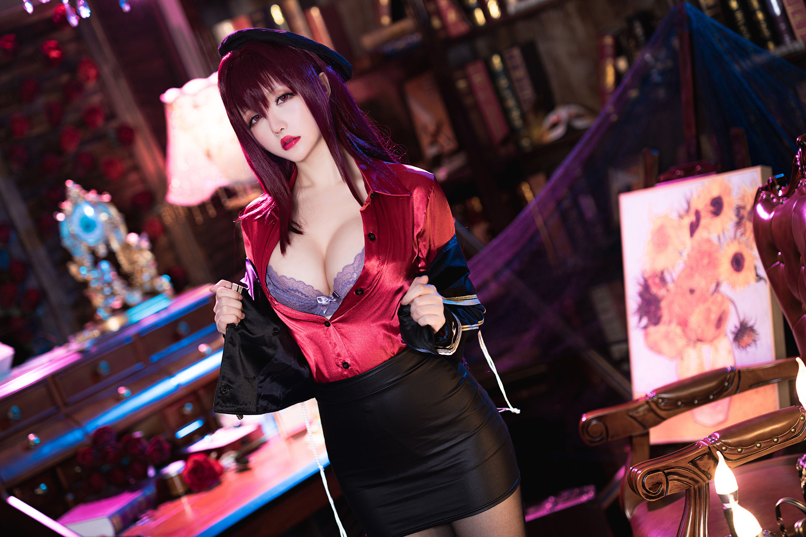 Coser小姐姐星之迟迟 – 斯卡哈-真红教枪 Cosplay-第42张