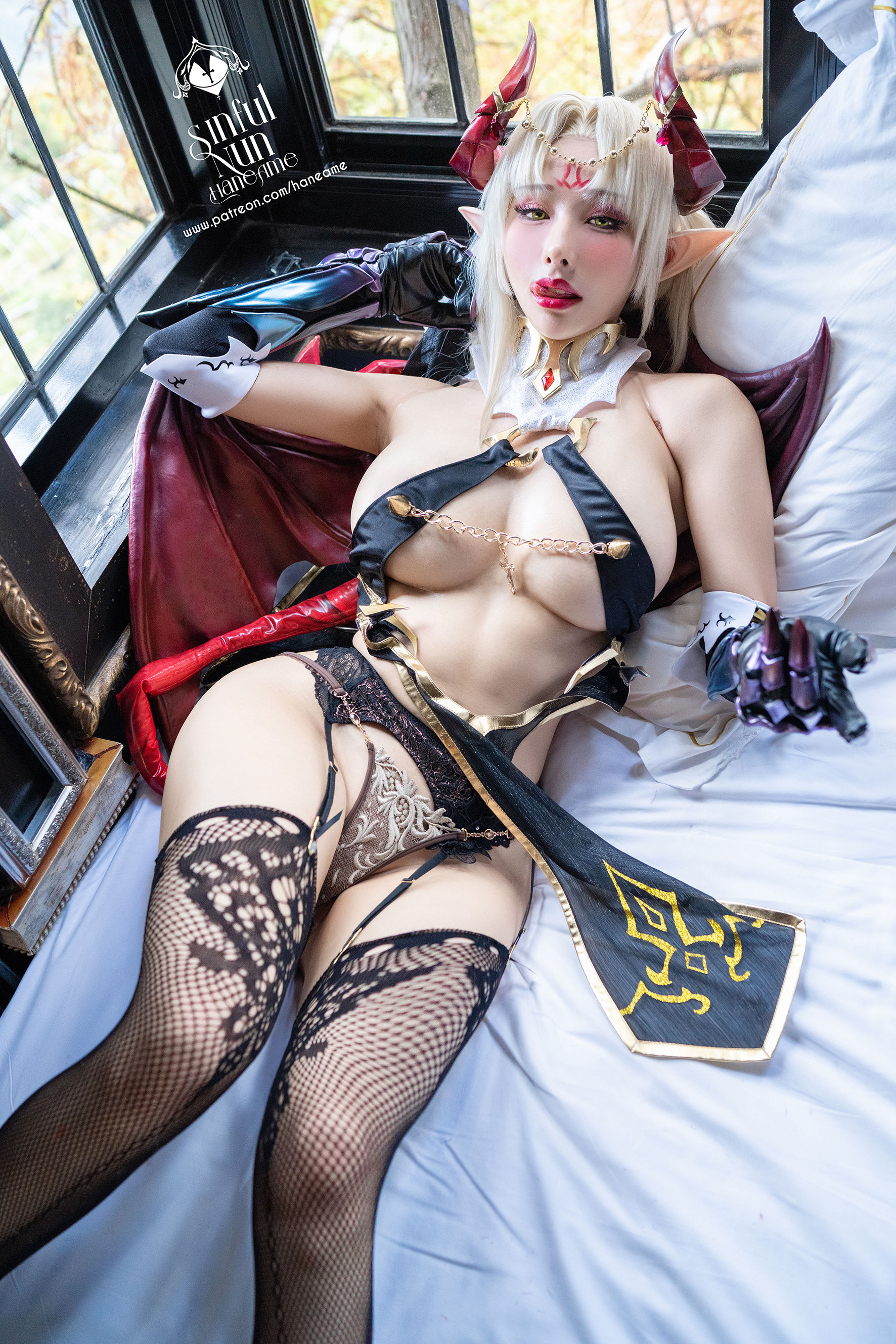 Hane Ame 雨波写真 – 罪恶修女 RED EVIL Cosplay-第30张