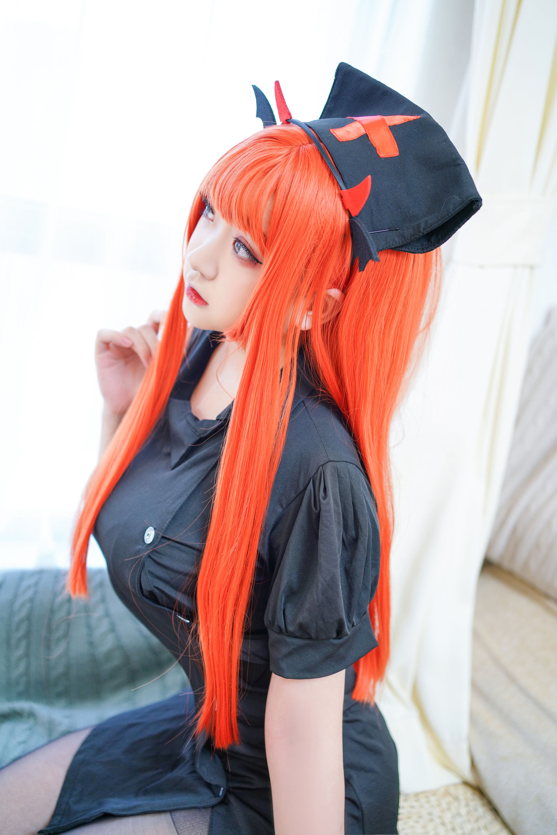 动漫博主恩田直幸 – 橘色黑护士 Cosplay-第6张
