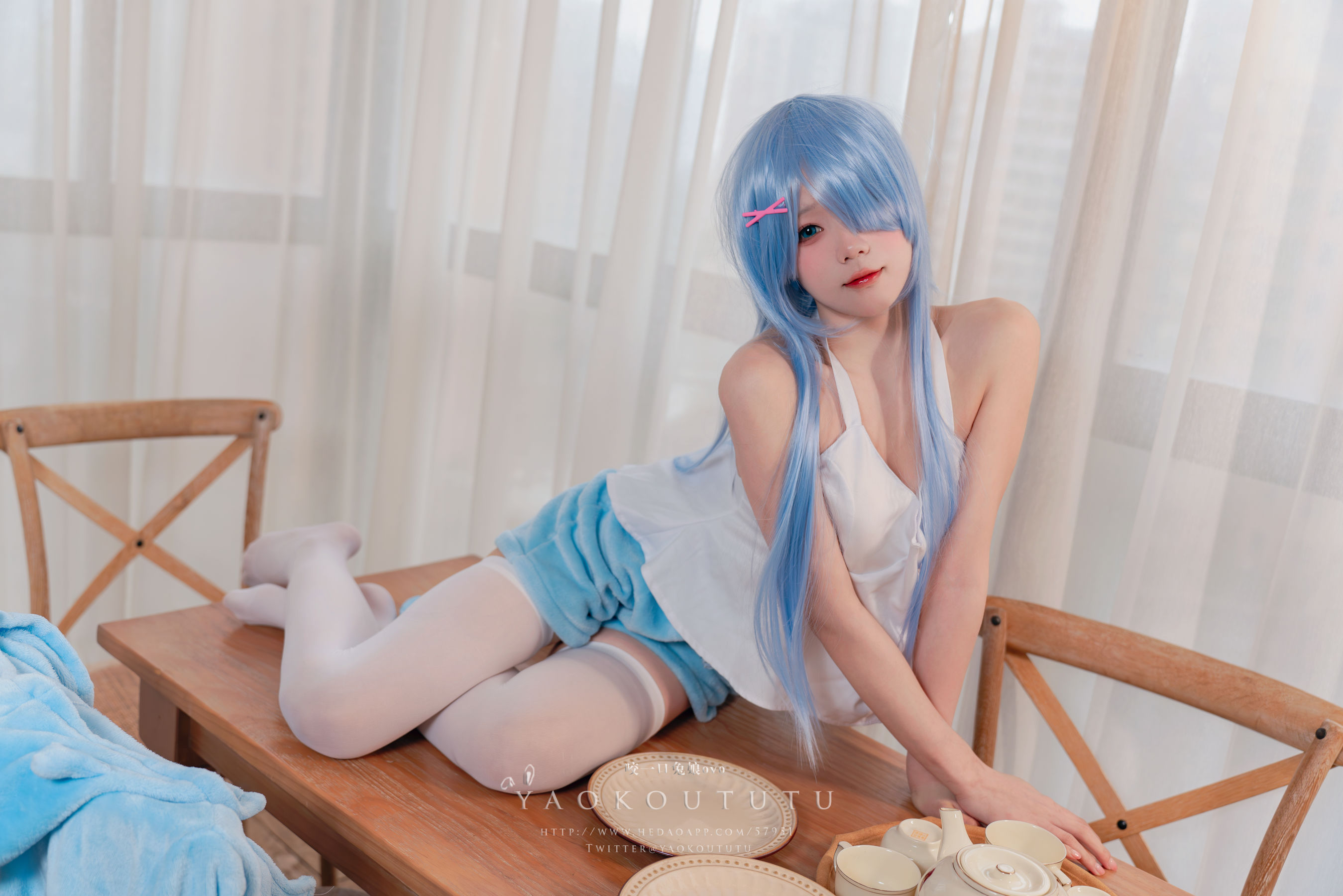 咬一口兔娘 – 蕾姆喵喵 Cosplay-第14张