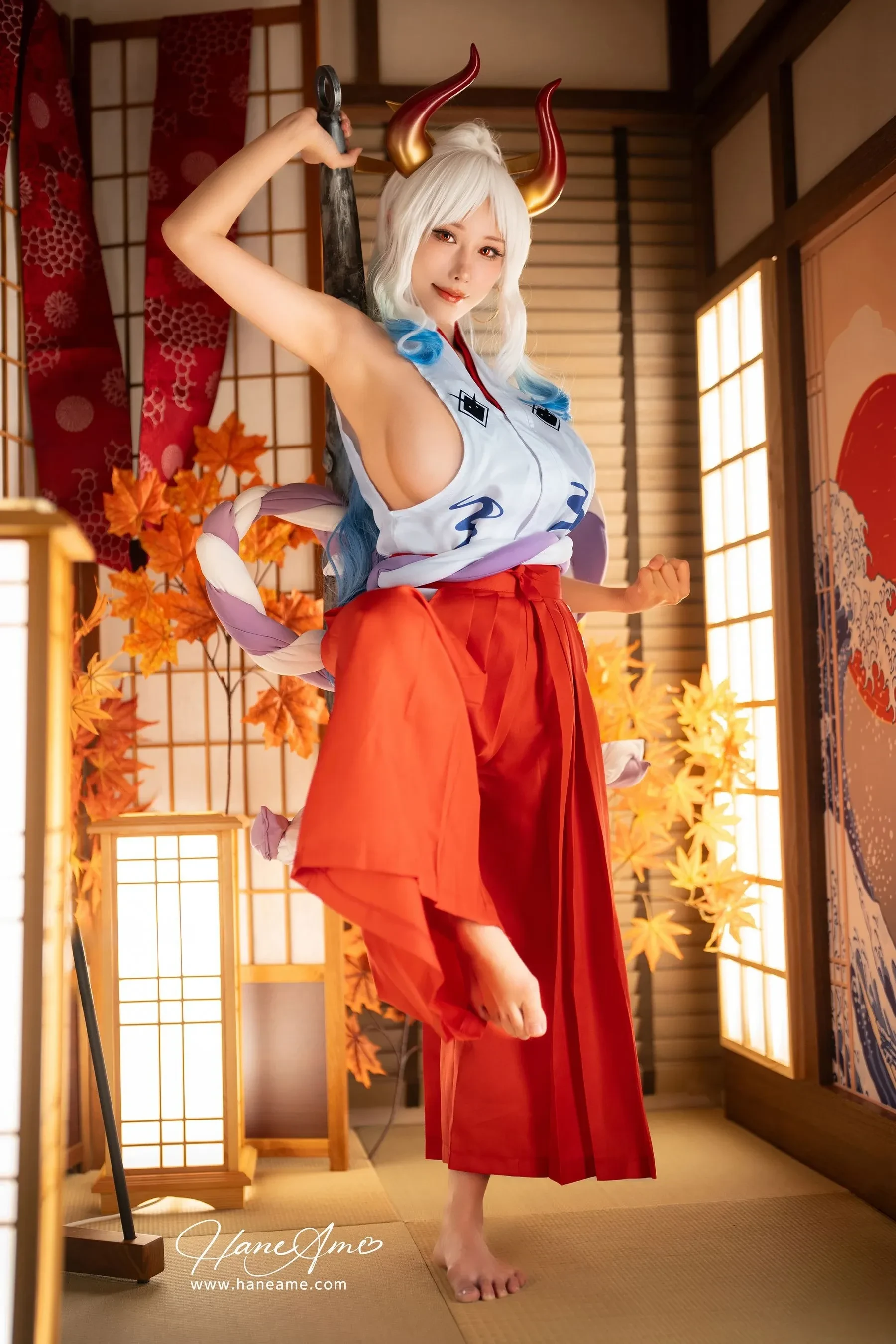 雨波_HaneAme – 海贼王大和 Cosplay-第2张