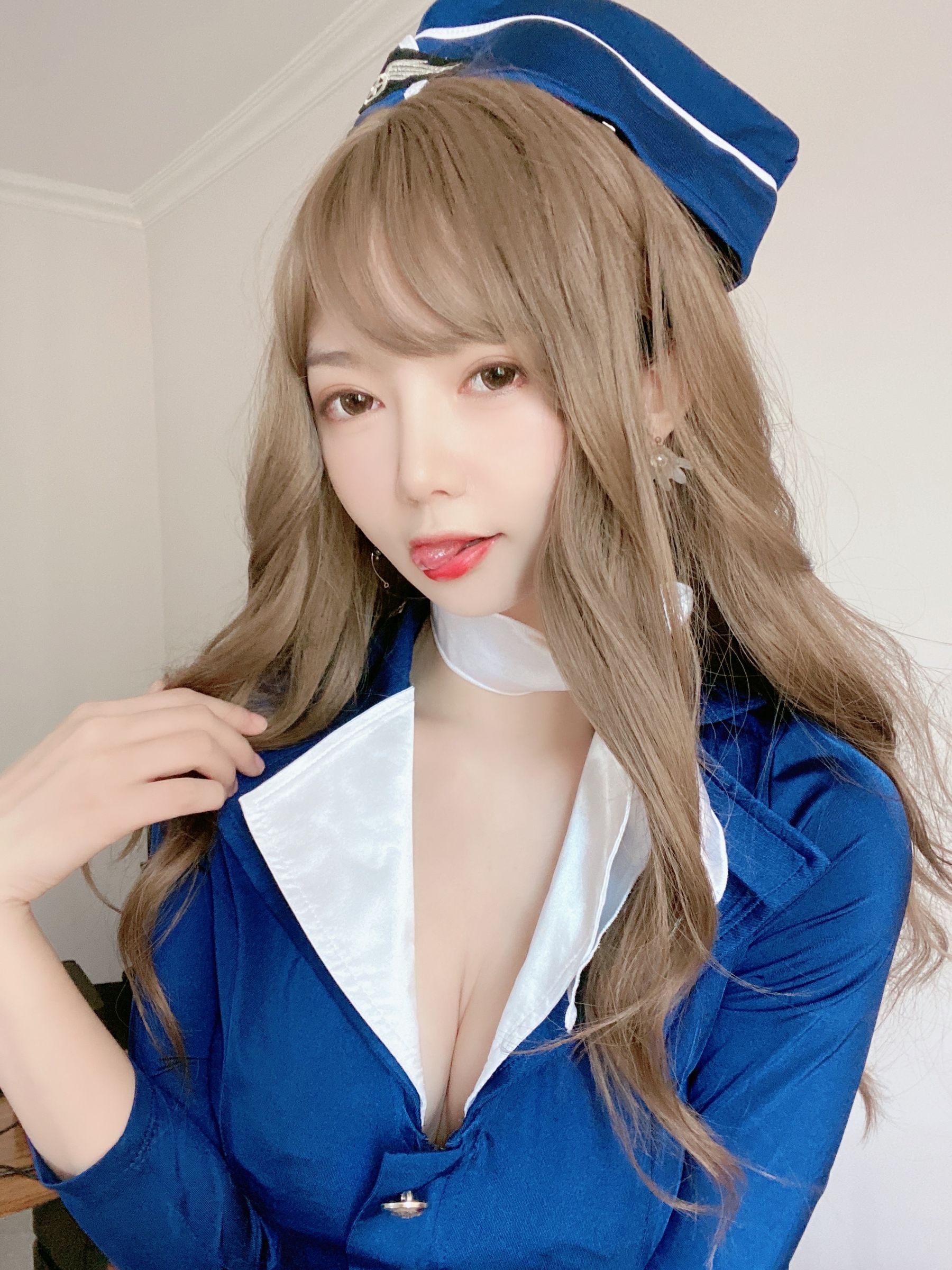 51酱 – 蓝色制服装 Cosplay-第24张