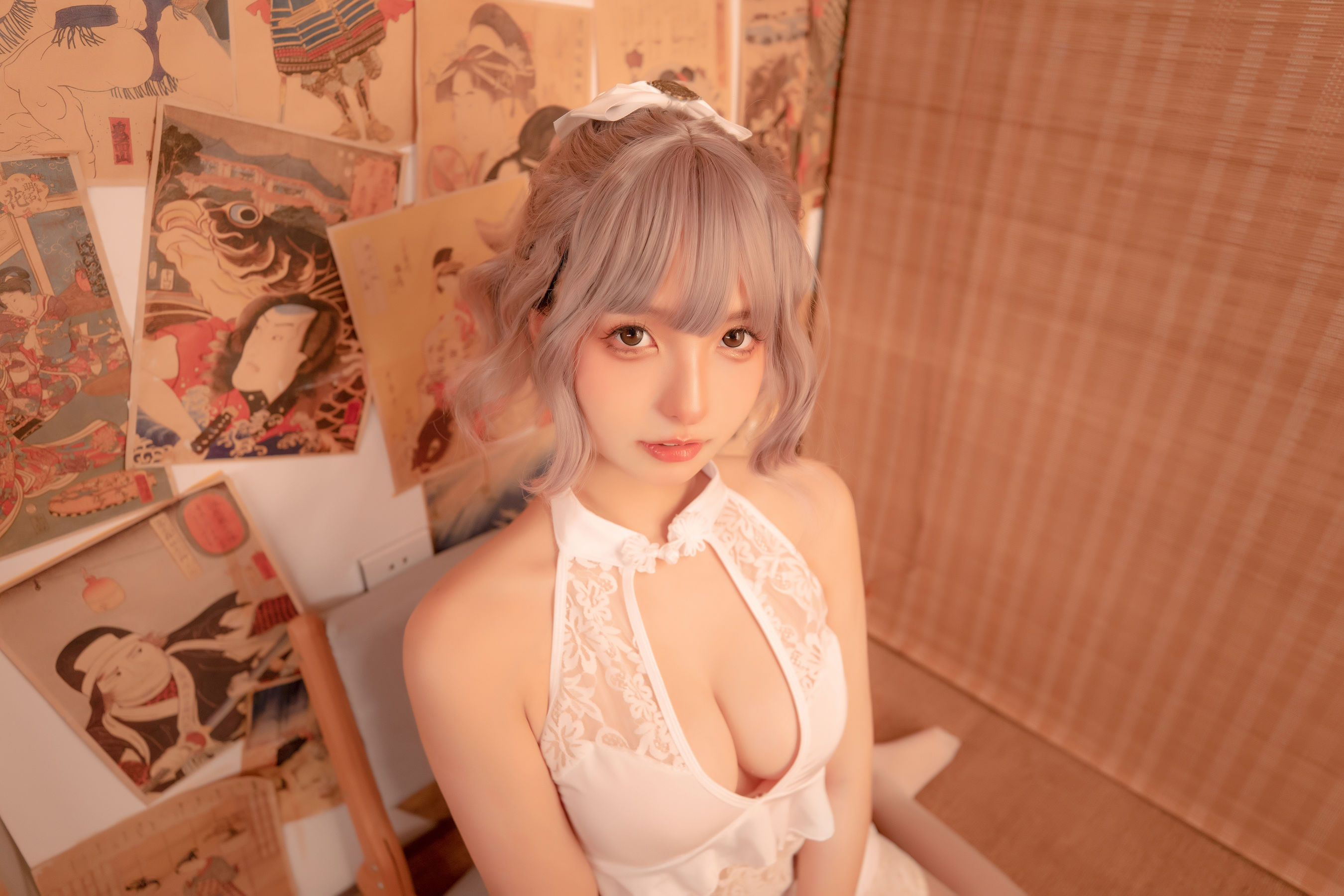 神楽坂真冬 白旗袍 Cosplay-第5张