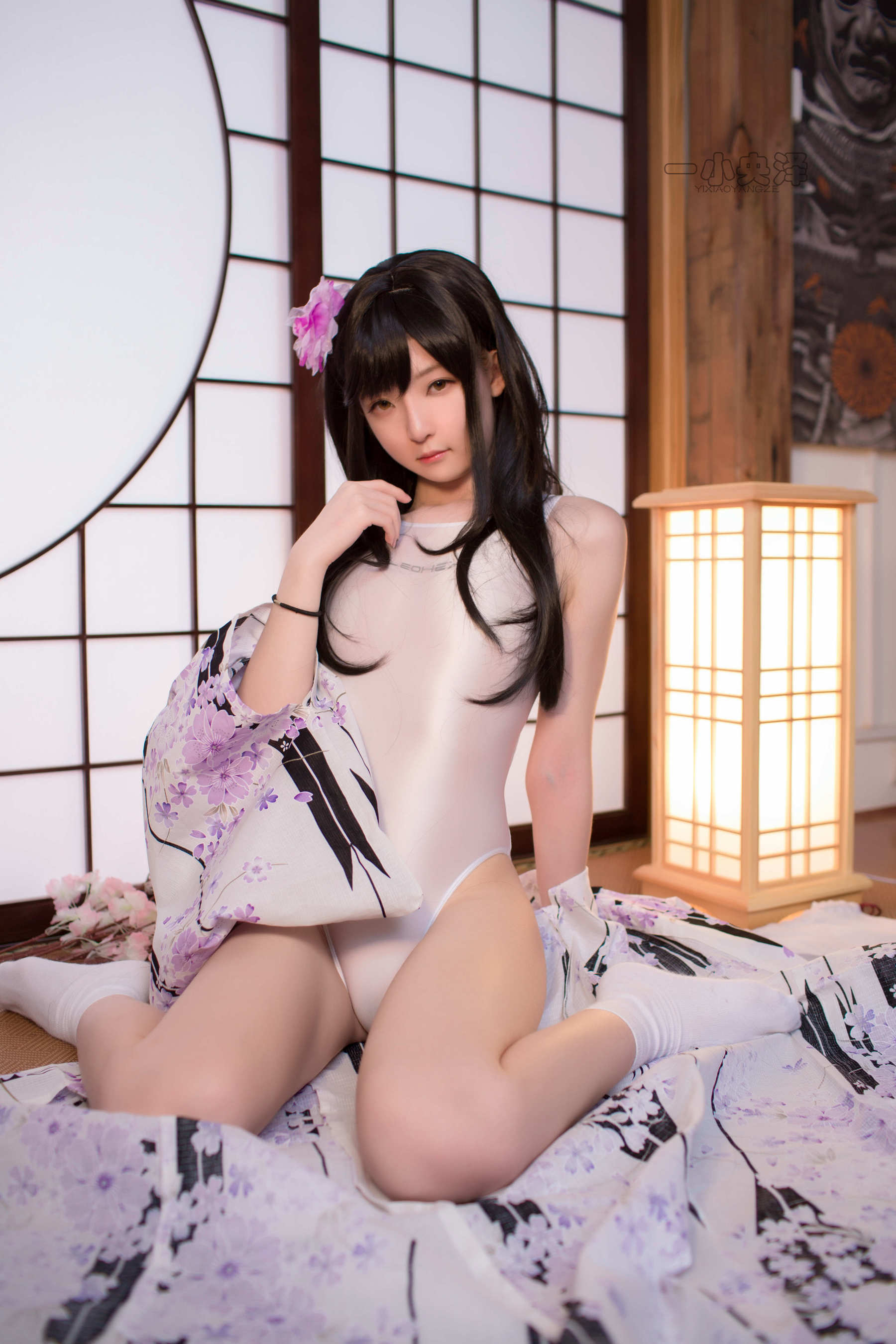 [萝莉COS] 一小央泽 – 和服短袜 Cosplay-第30张