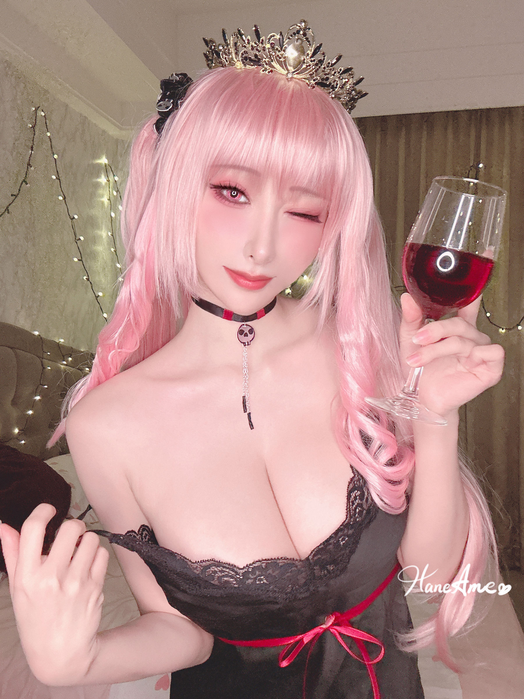 Hane 雨波写真 – Hololive Calliope 死神睡衣 Cosplay-第8张