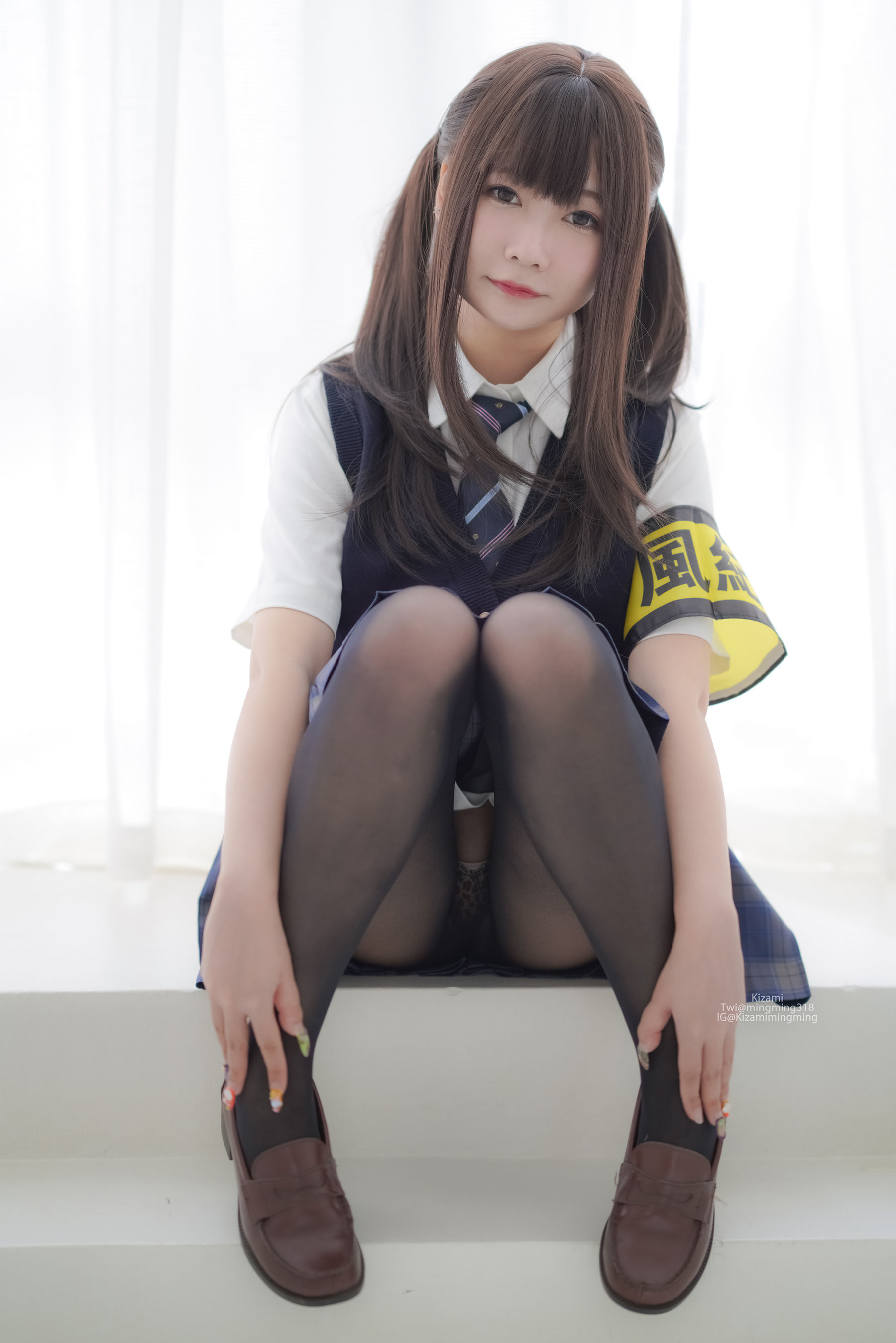 銘銘Kizami – JK黑丝 Cosplay-第9张