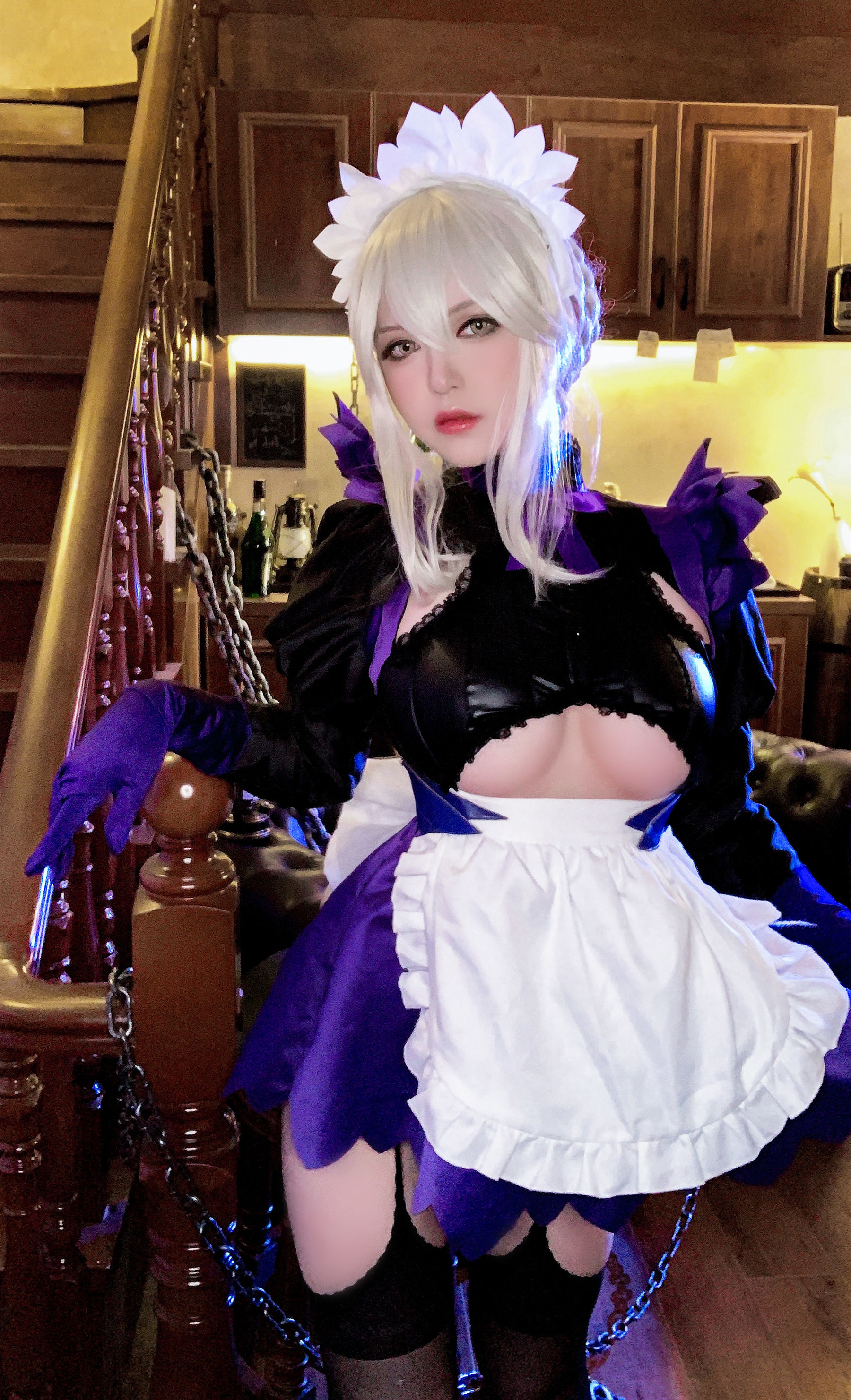 半半子 – LancerAlter Maid Cosplay-第4张