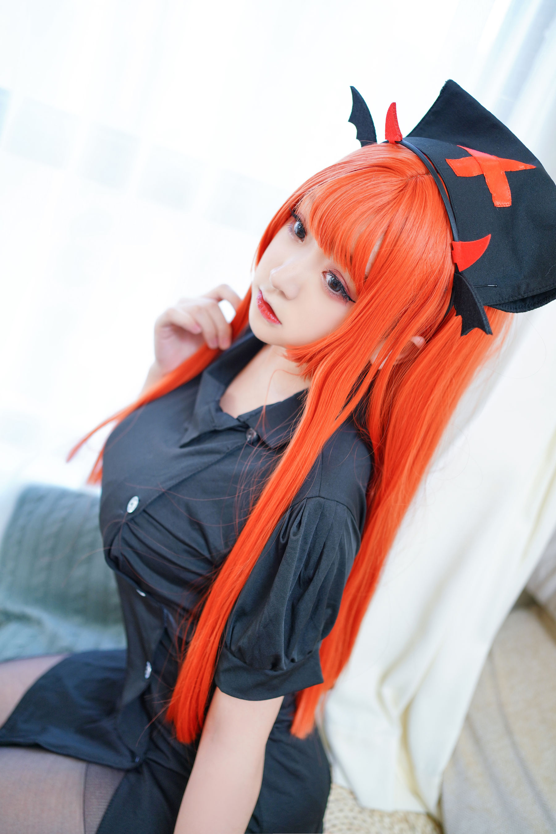 动漫博主恩田直幸 – 橘色黑护士 Cosplay-第3张