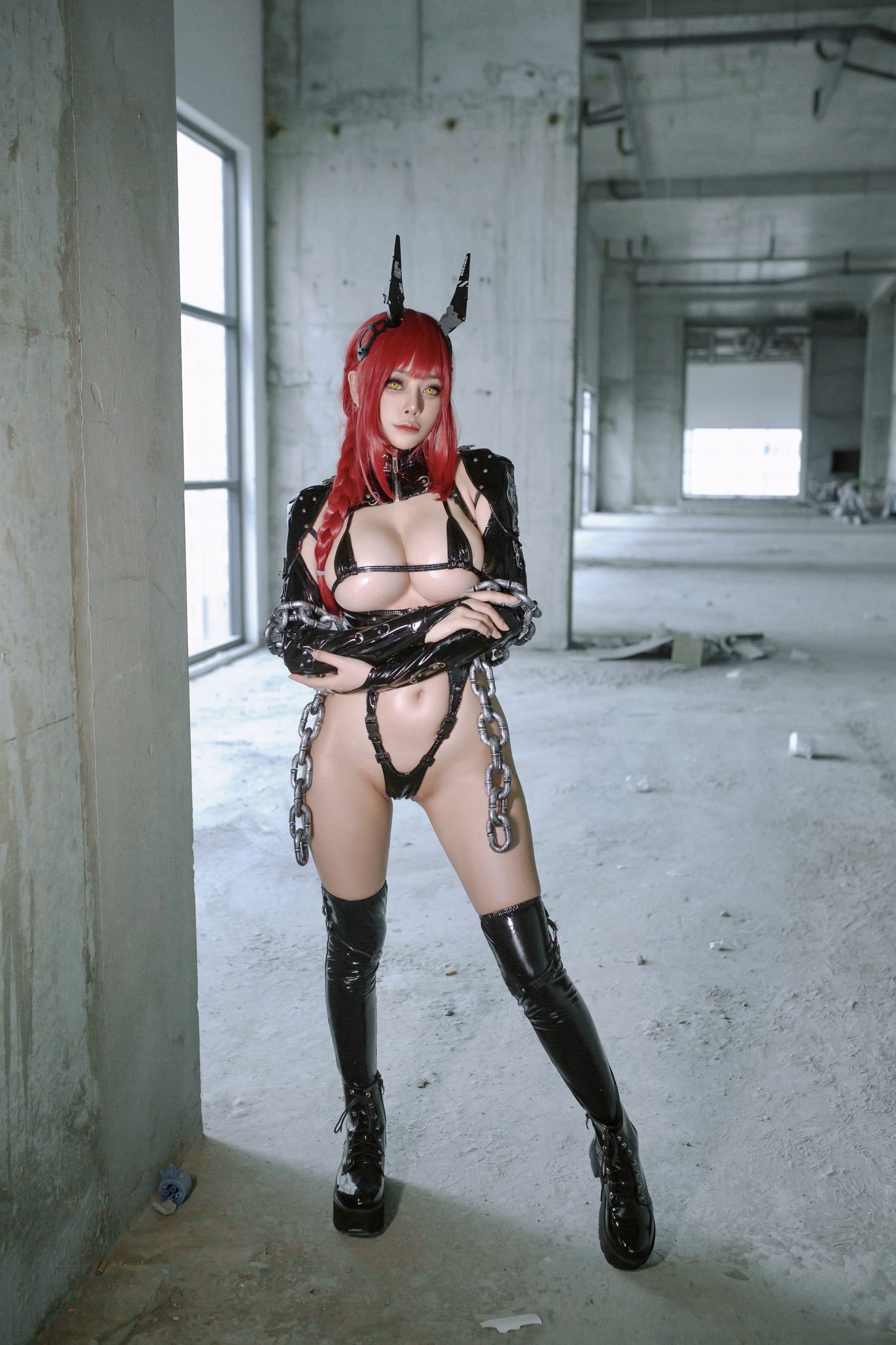 日本性感萝莉Byoru – Cyber Makima Cosplay-第42张