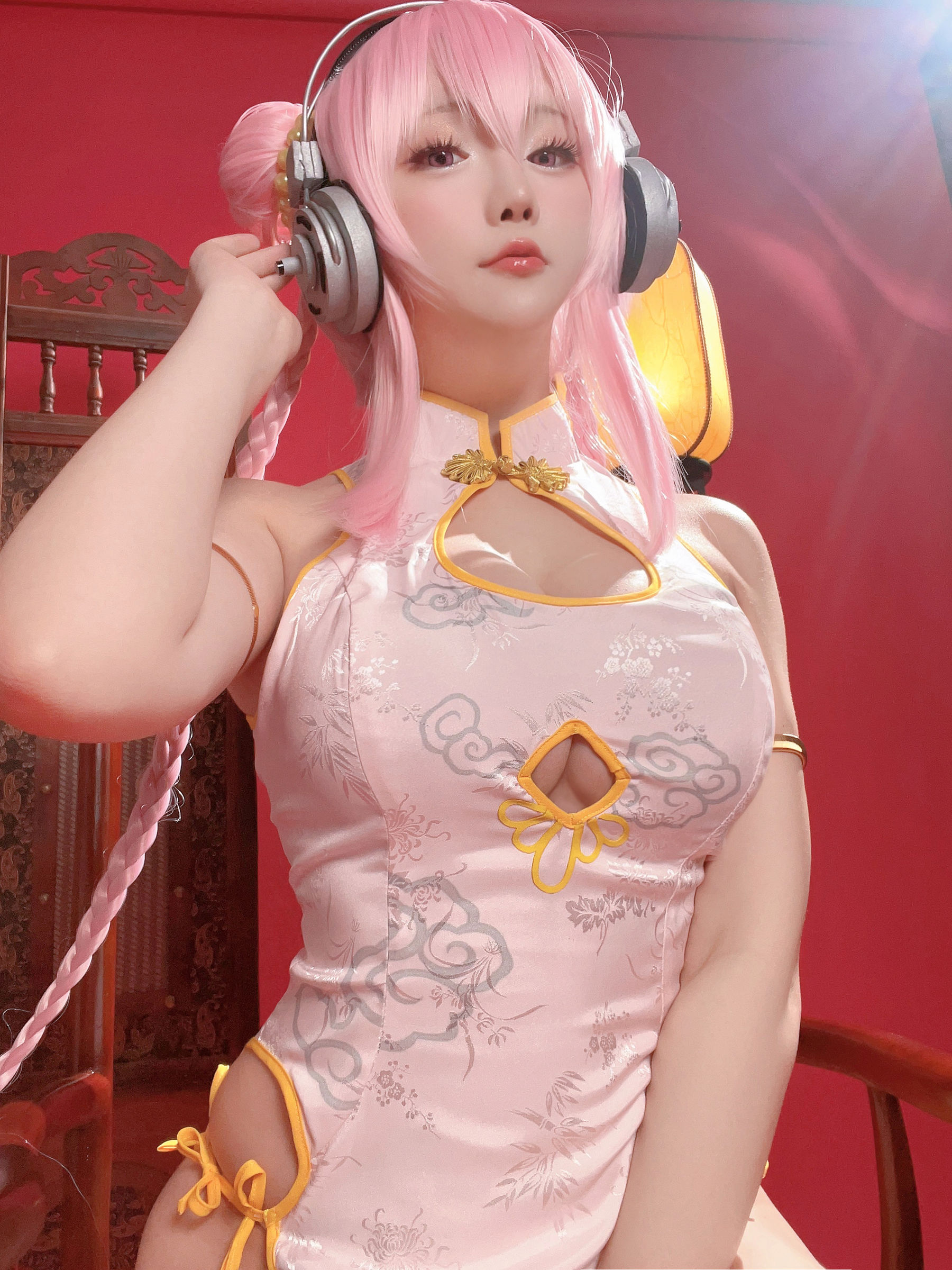 Coser小姐姐星之迟迟 – 索尼子旗袍 Cosplay-第9张