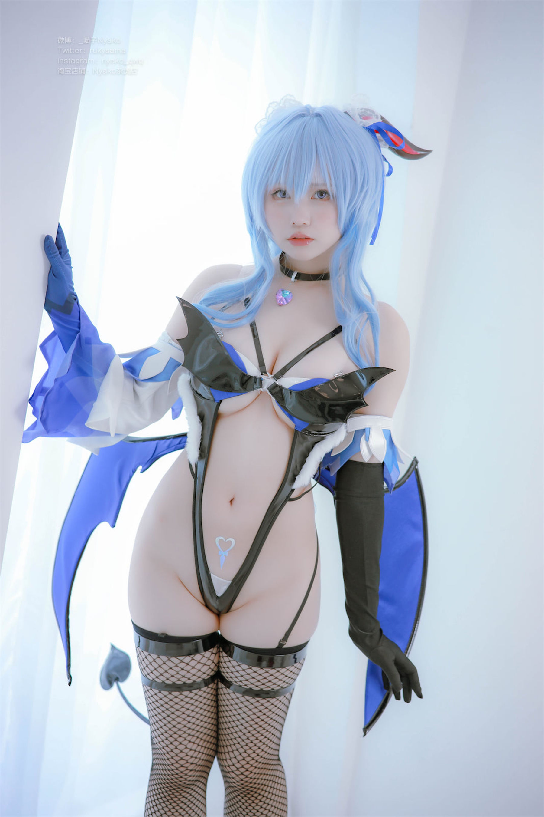 萌妹子Nyako喵子 – 原神甘雨魅魔 Cosplay-第1张
