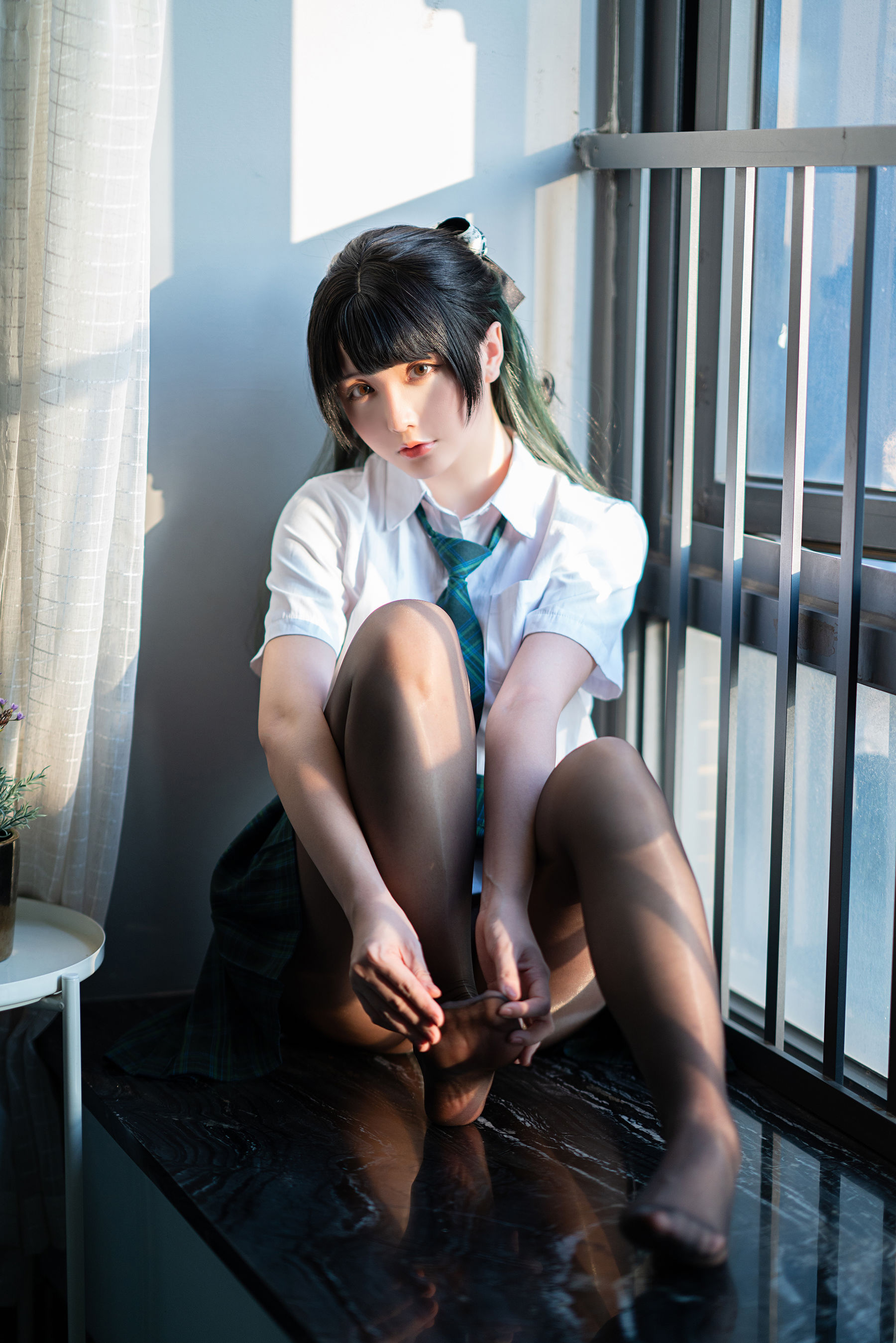 Coser小姐姐星之迟迟 – JK-绿 Cosplay-第95张