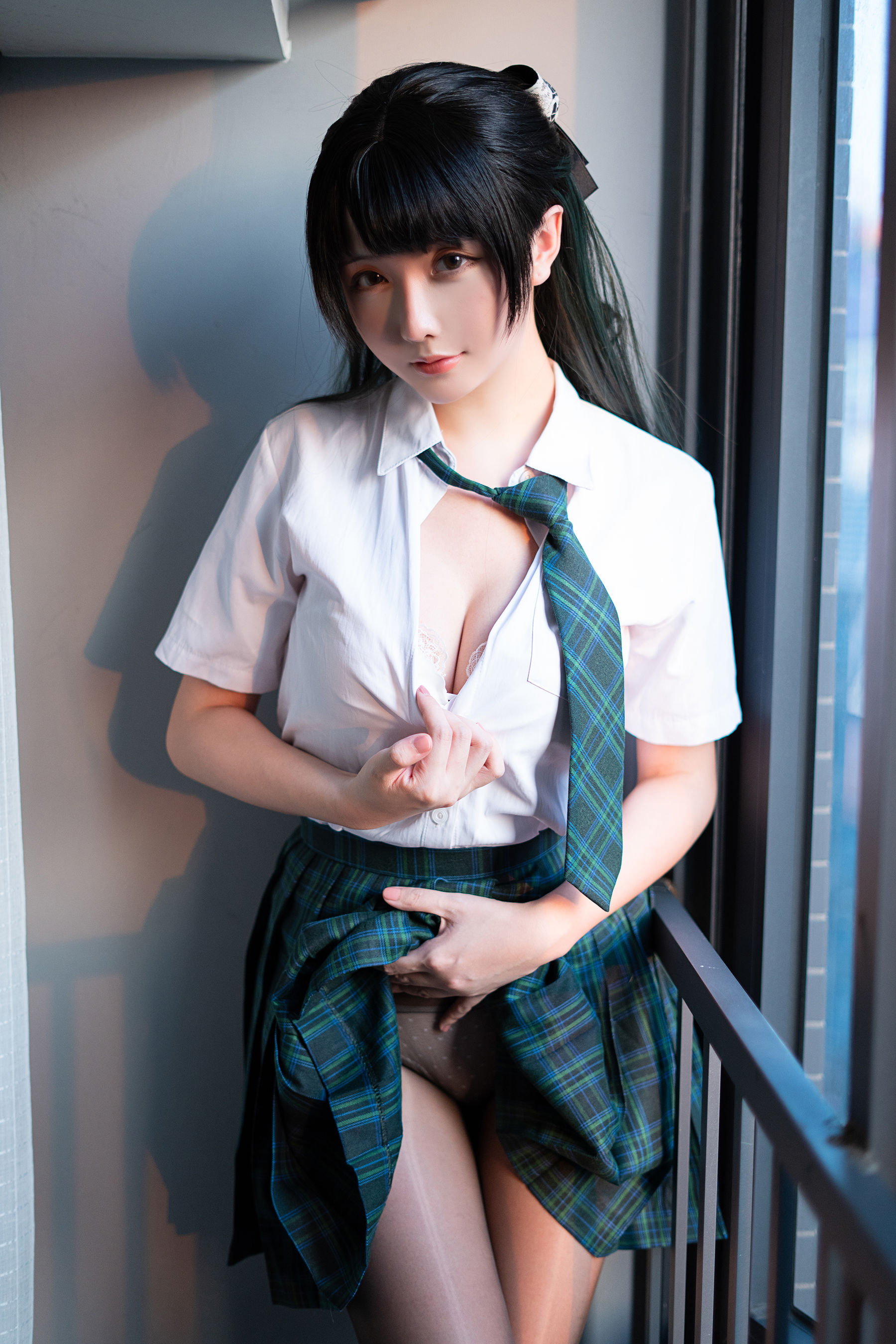 Coser小姐姐星之迟迟 – JK-绿 Cosplay-第28张
