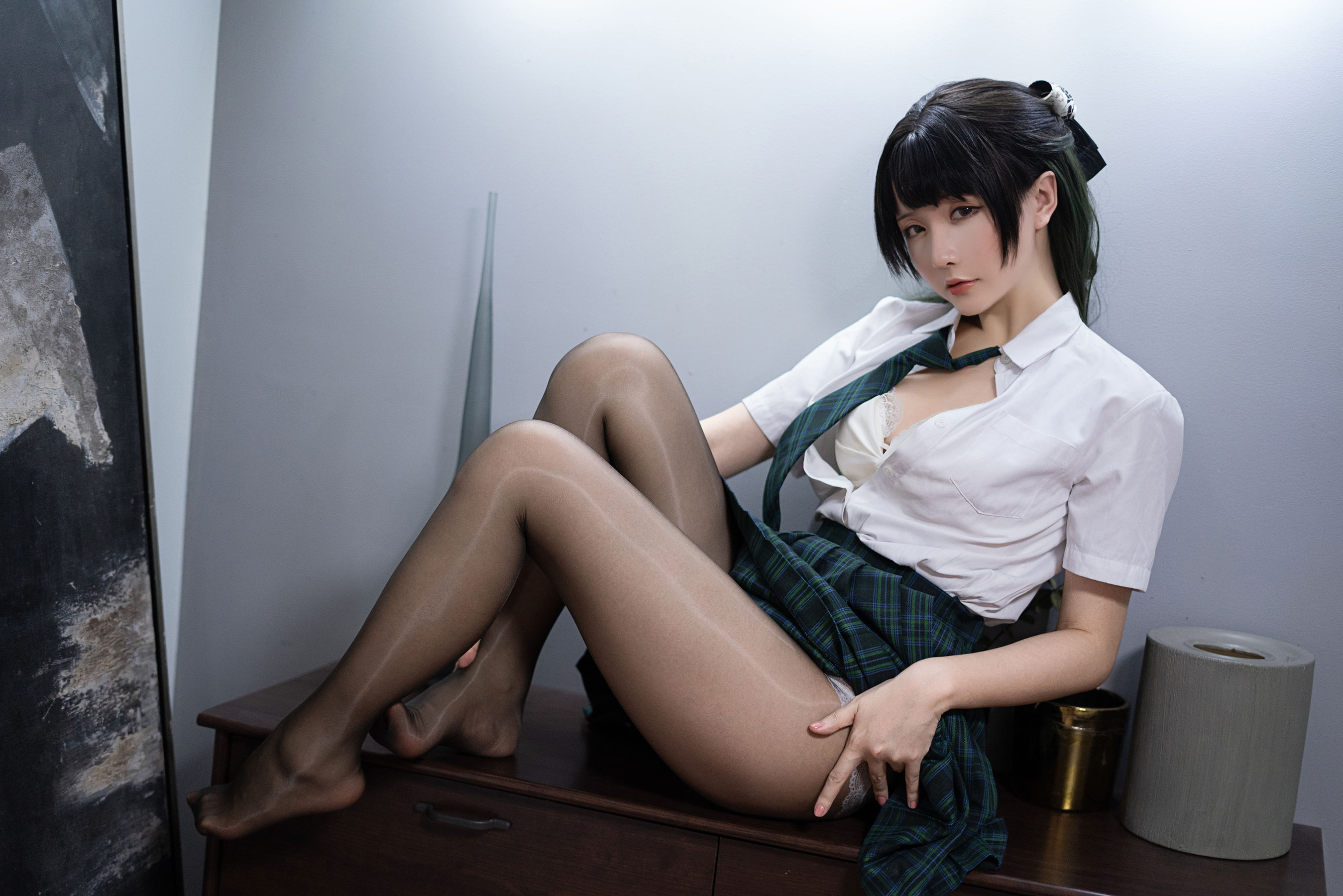 Coser小姐姐星之迟迟 – JK-绿 Cosplay-第42张