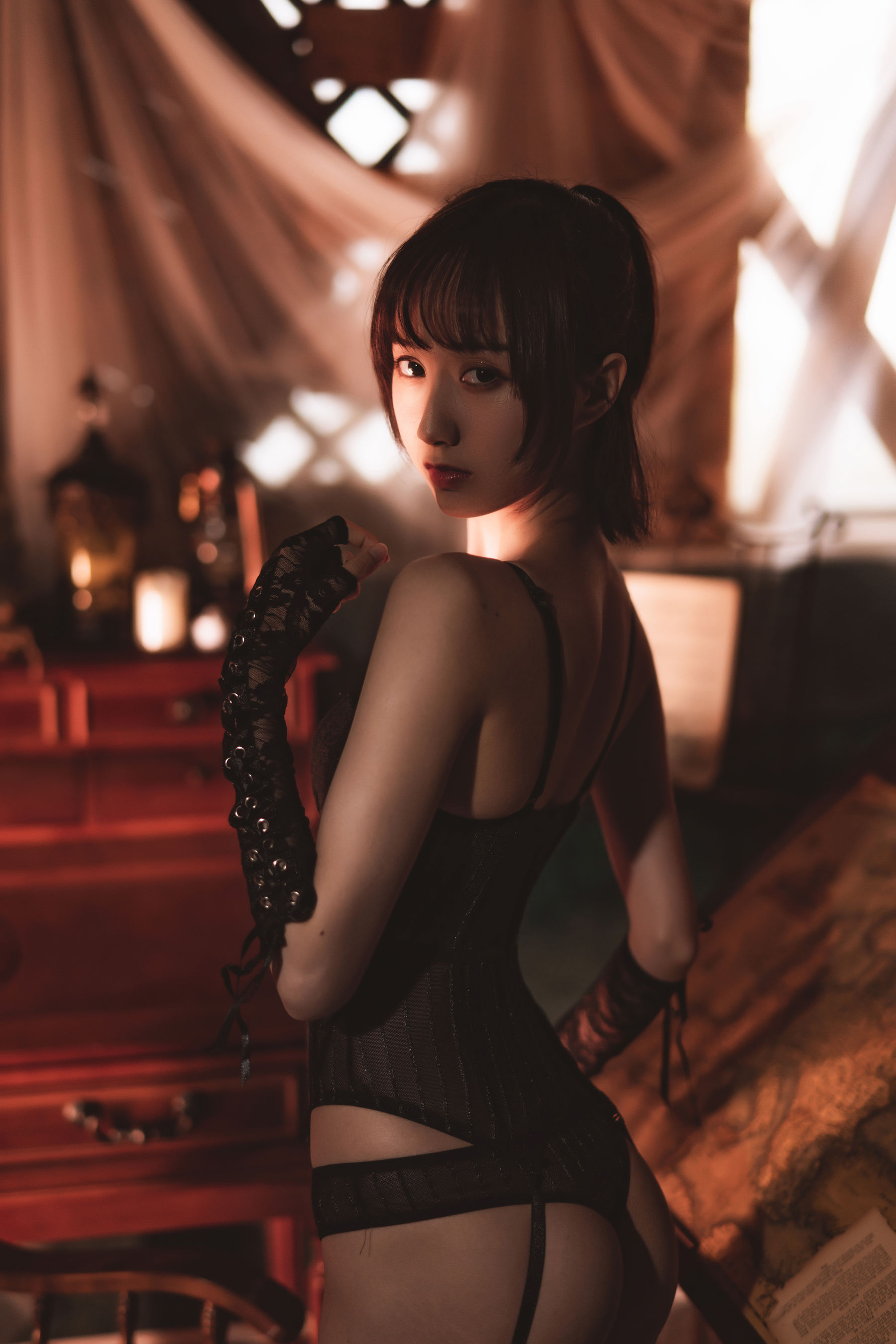 萌系小姐姐木绵绵OwO – 紧身内衣 Cosplay-第2张