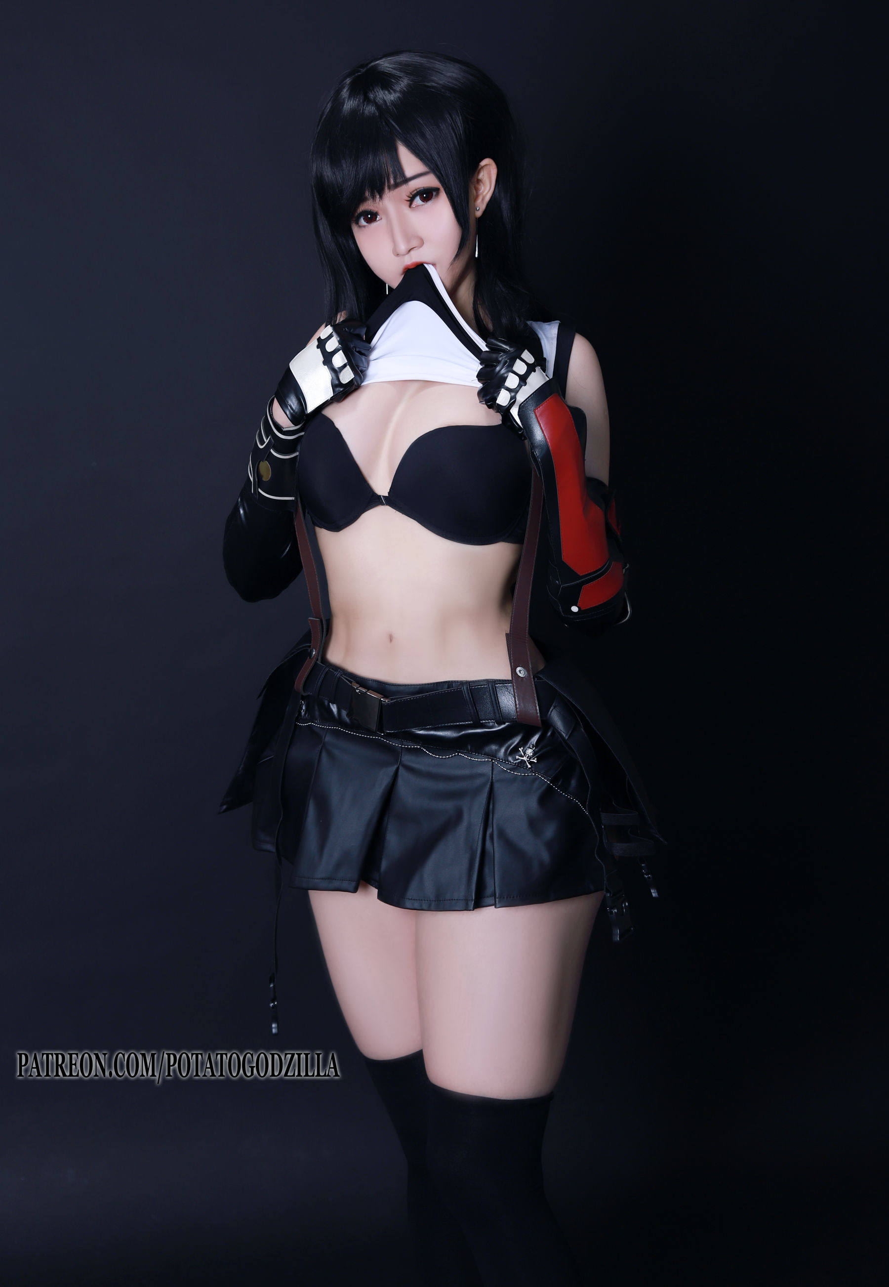 Coser小姐姐Potato Godzilla – Tifa Cosplay-第23张