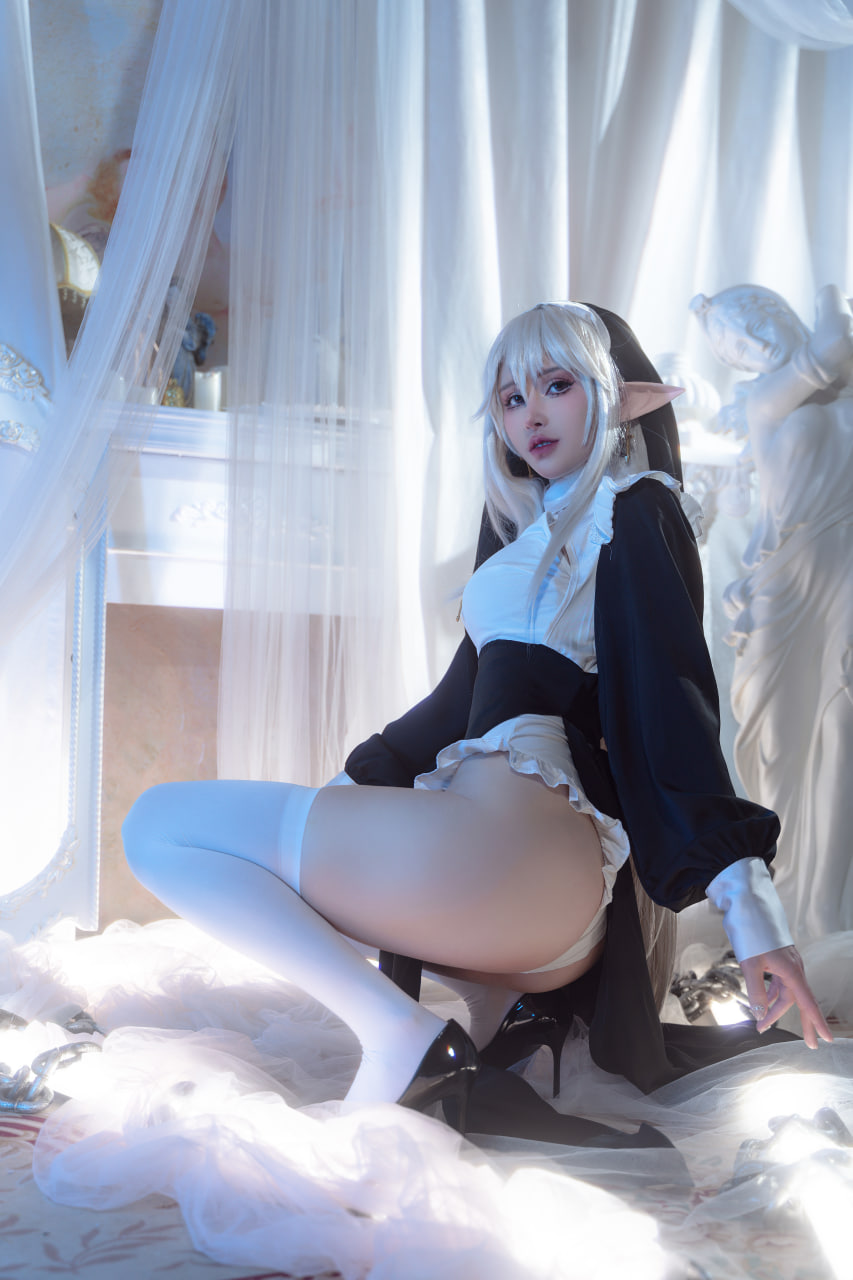 鹿八岁baby – 堕落修女 Cosplay-第6张