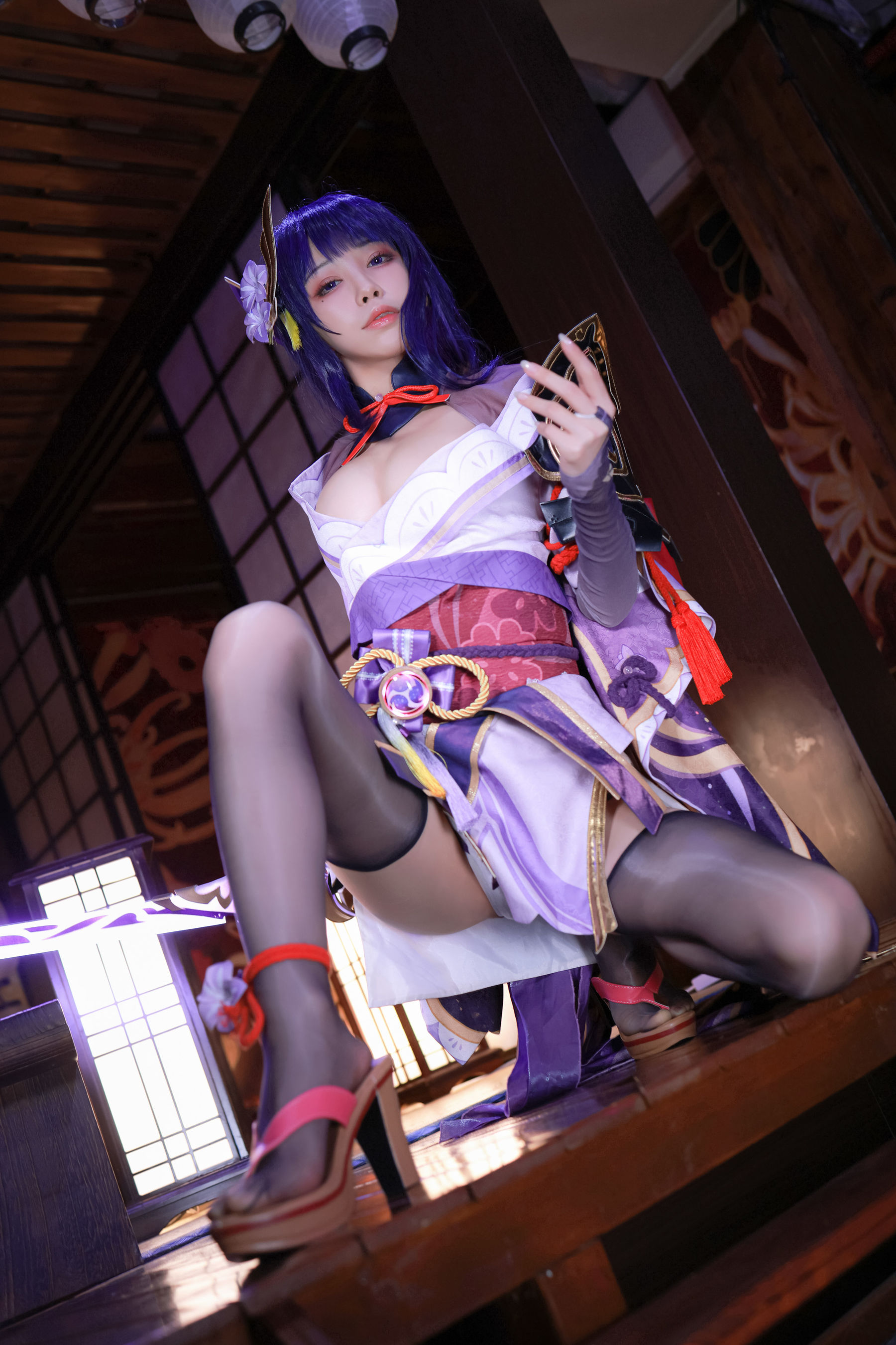 动漫博主水淼aqua – 雷电将军 Cosplay-第1张