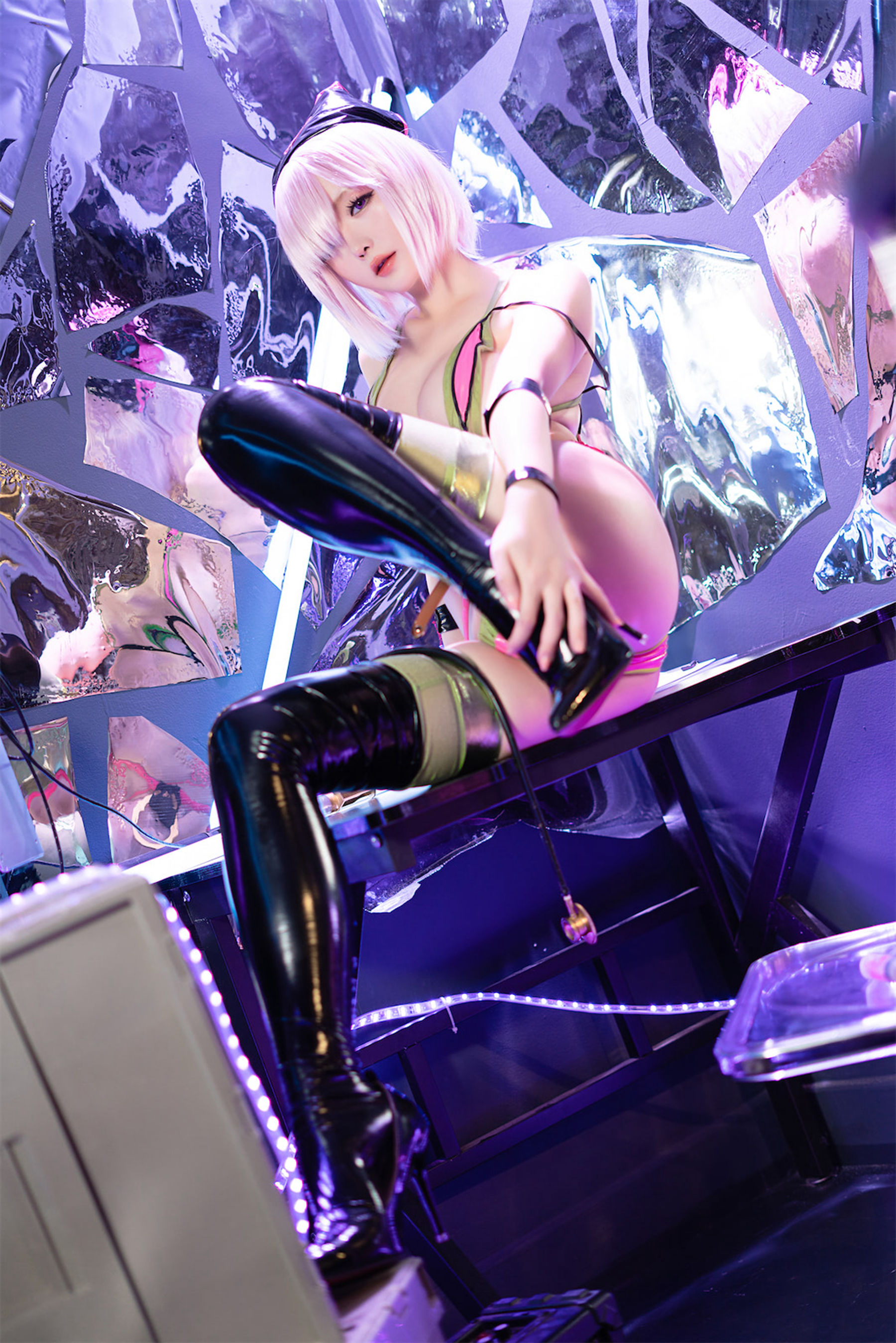 Coser小姐姐星之迟迟 – 玛修同人护士 Cosplay-第8张