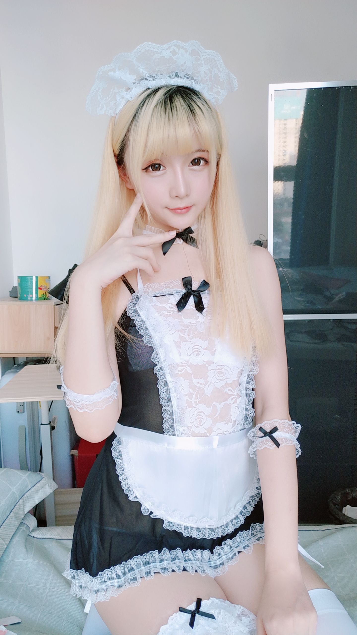 Coser小姐姐星之迟迟 女仆 Cosplay-第55张