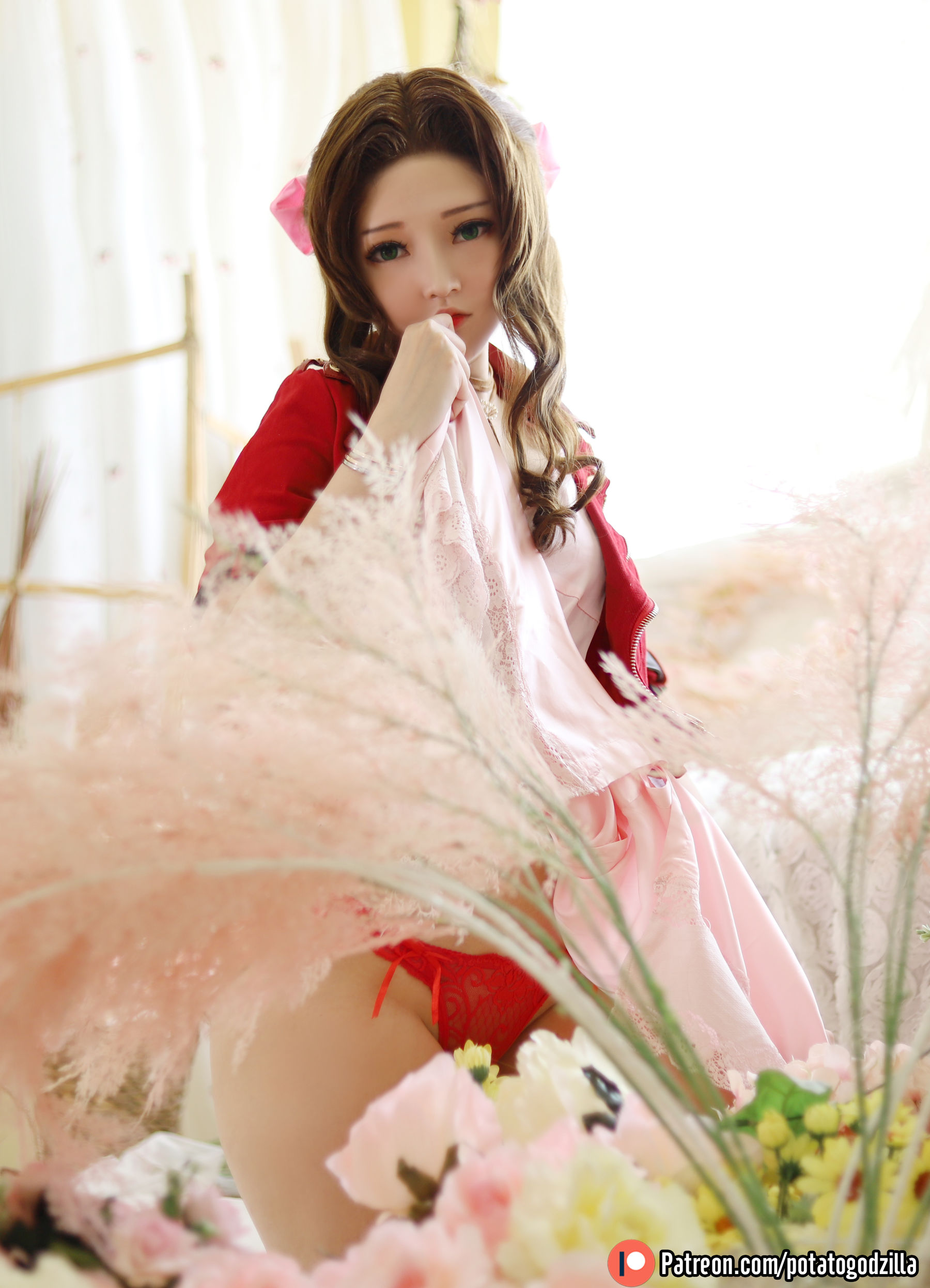 Coser小姐姐Potato Godzilla – Aeris Cosplay-第3张