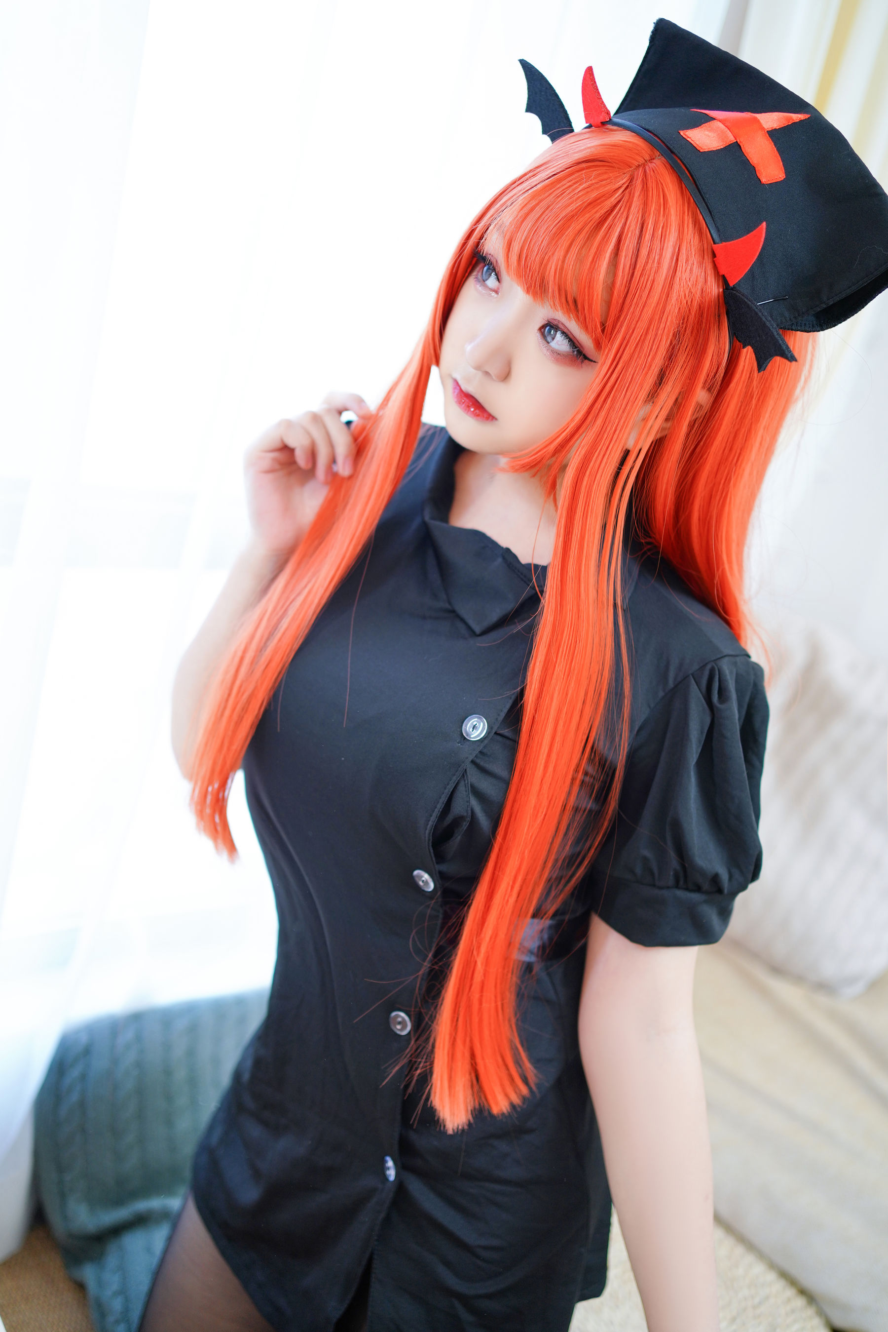 动漫博主恩田直幸 – 橘色黑护士 Cosplay-第1张