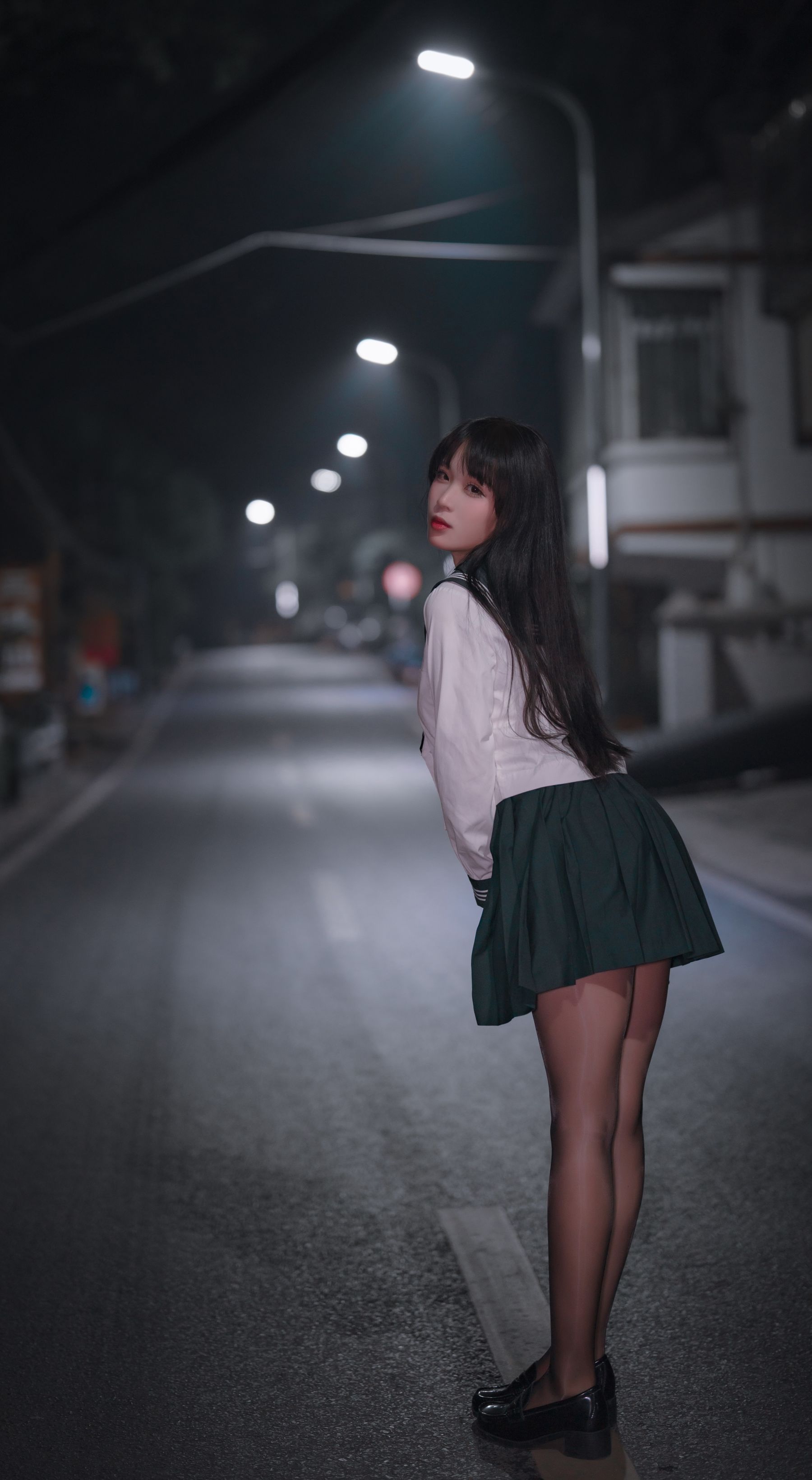 轩萧学姐 – 公路JK Cosplay-第4张