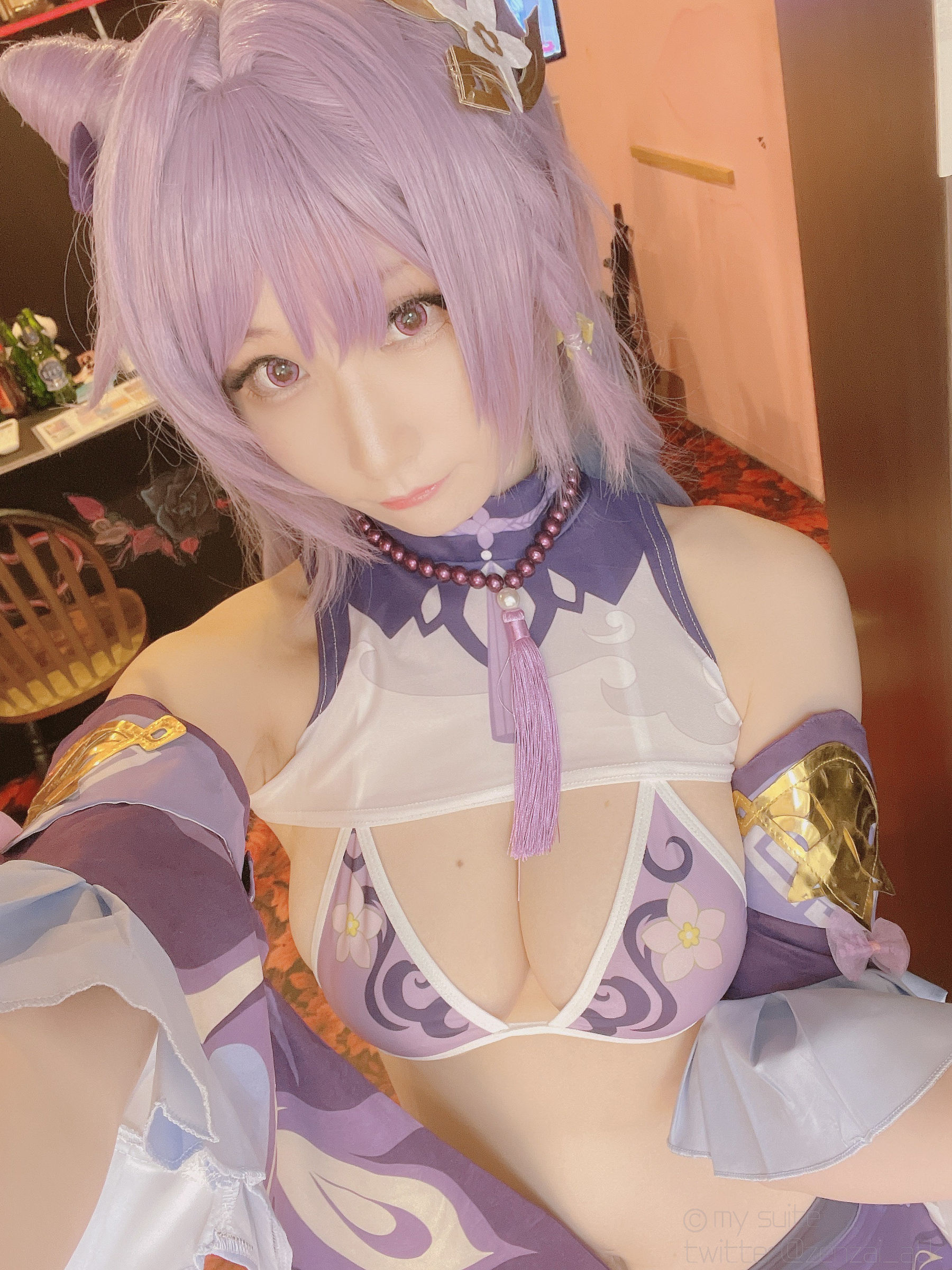 (Cosplay)[my suite] Atsuki あつき – Keqing 刻晴 (Genshin Impact) Cosplay-第15张