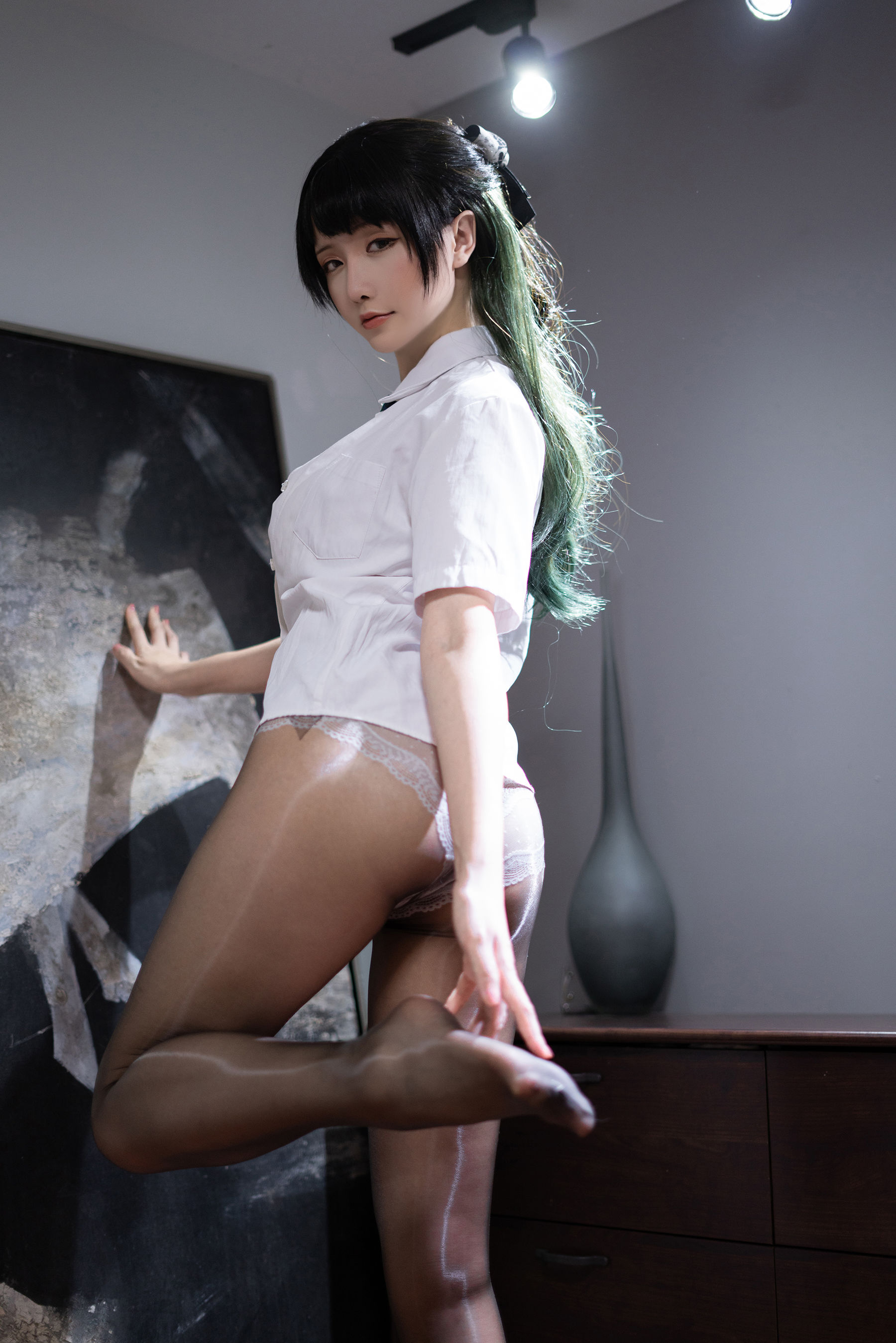 Coser小姐姐星之迟迟 – JK-绿 Cosplay-第76张