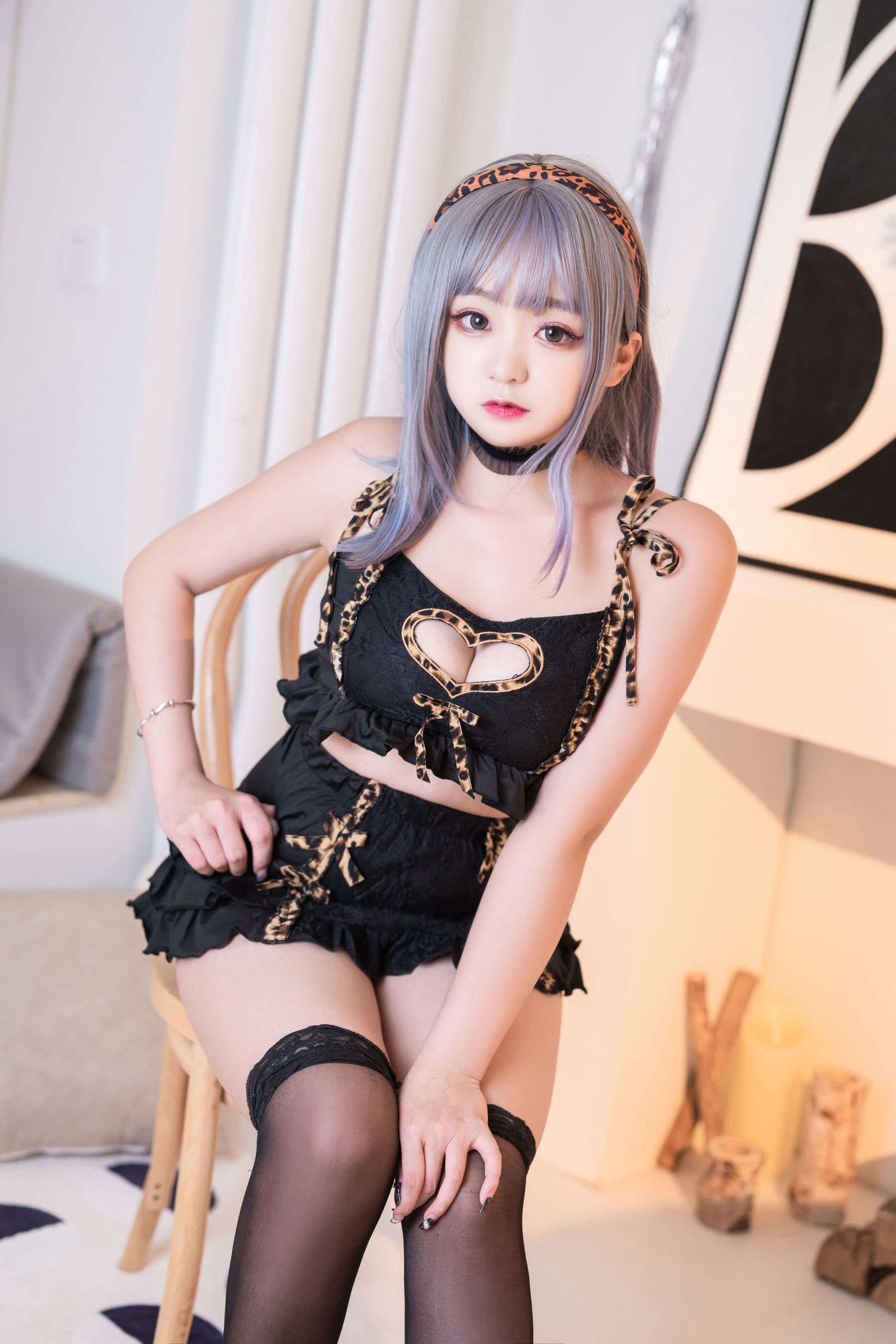 动漫博主恩田直幸 – 连体小豹纹 Cosplay-第33张