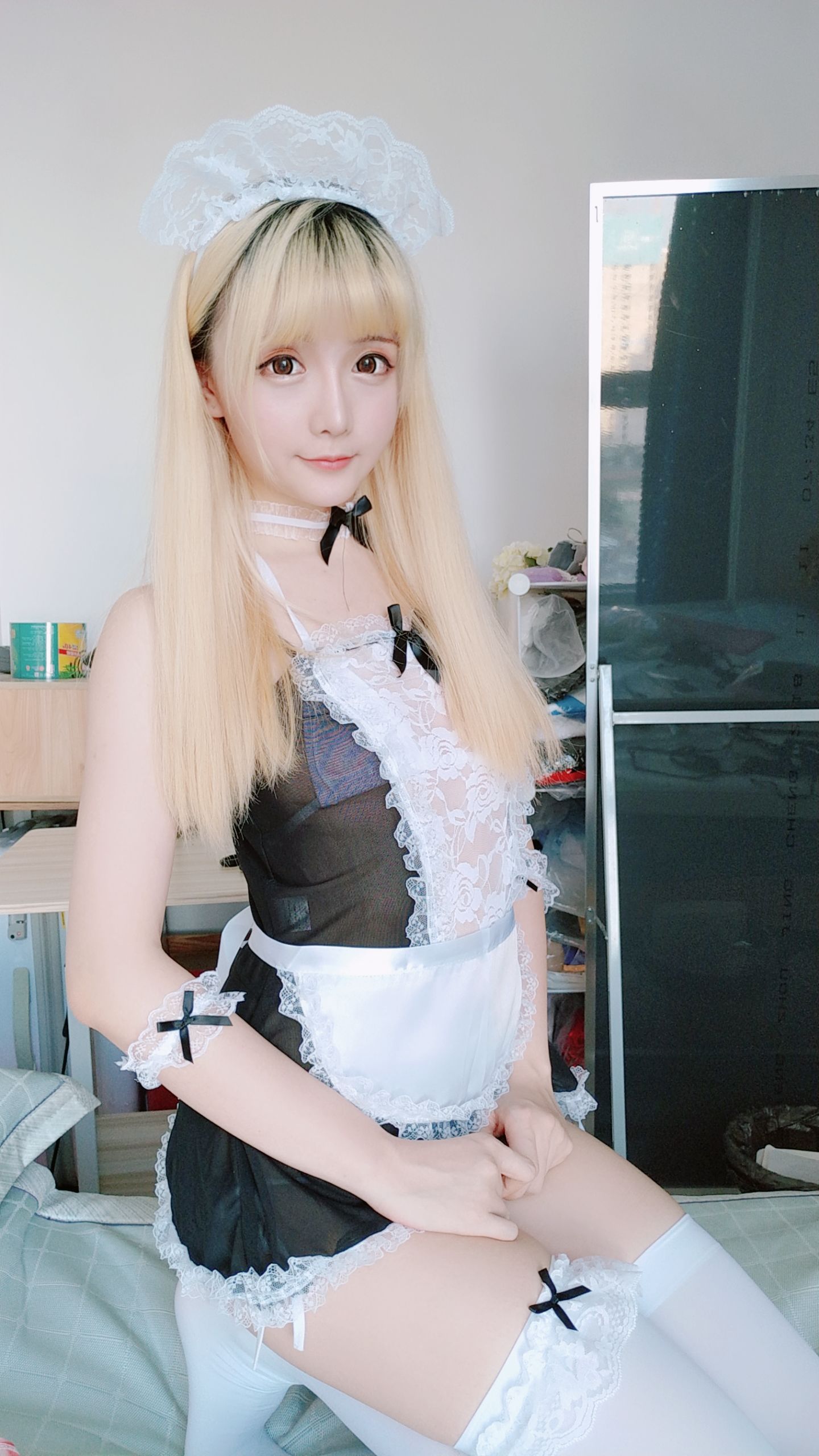 Coser小姐姐星之迟迟 女仆 Cosplay-第43张