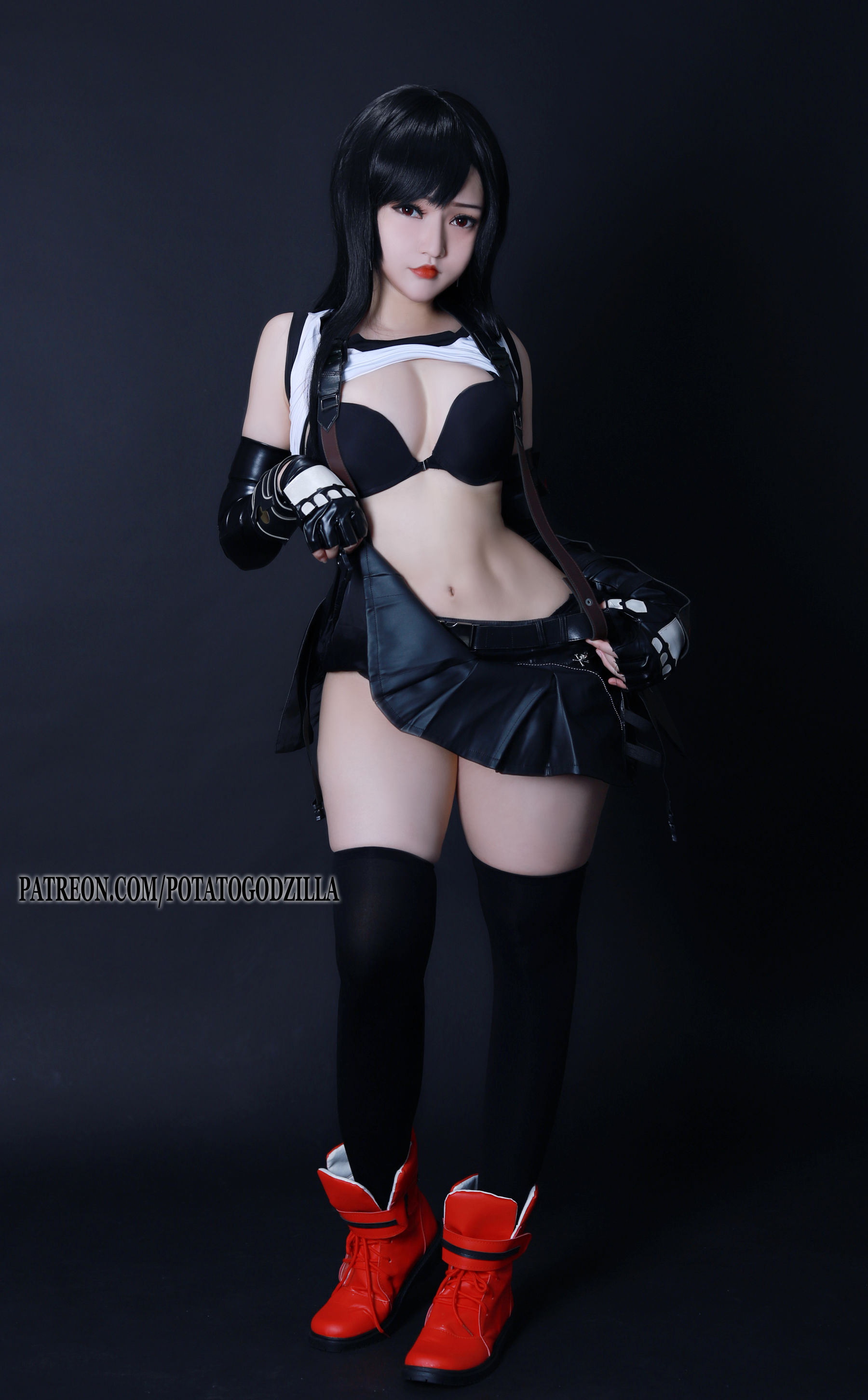 Coser小姐姐Potato Godzilla – Tifa Cosplay-第3张