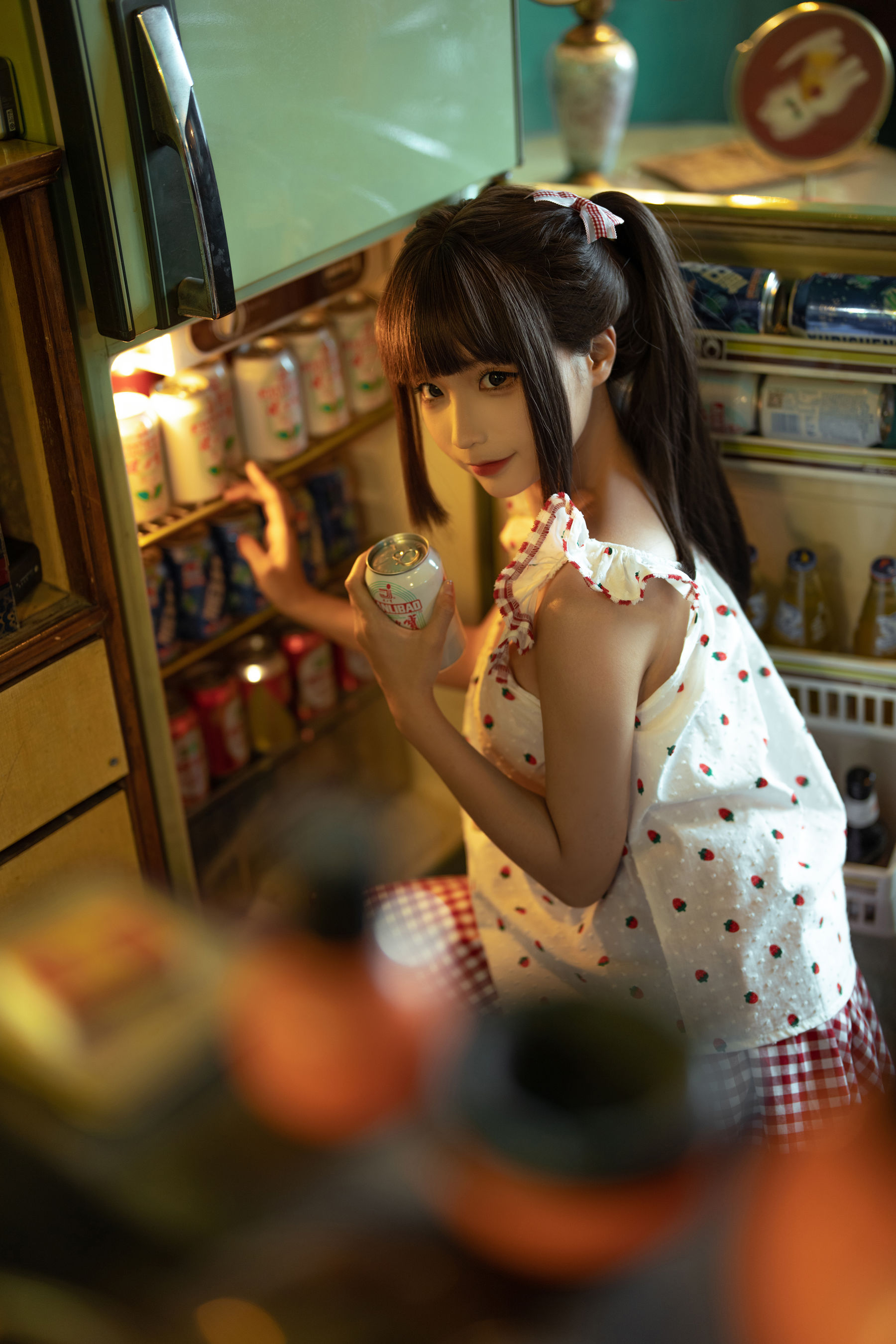 动漫博主蠢沫沫 – 红格子 Cosplay-第1张