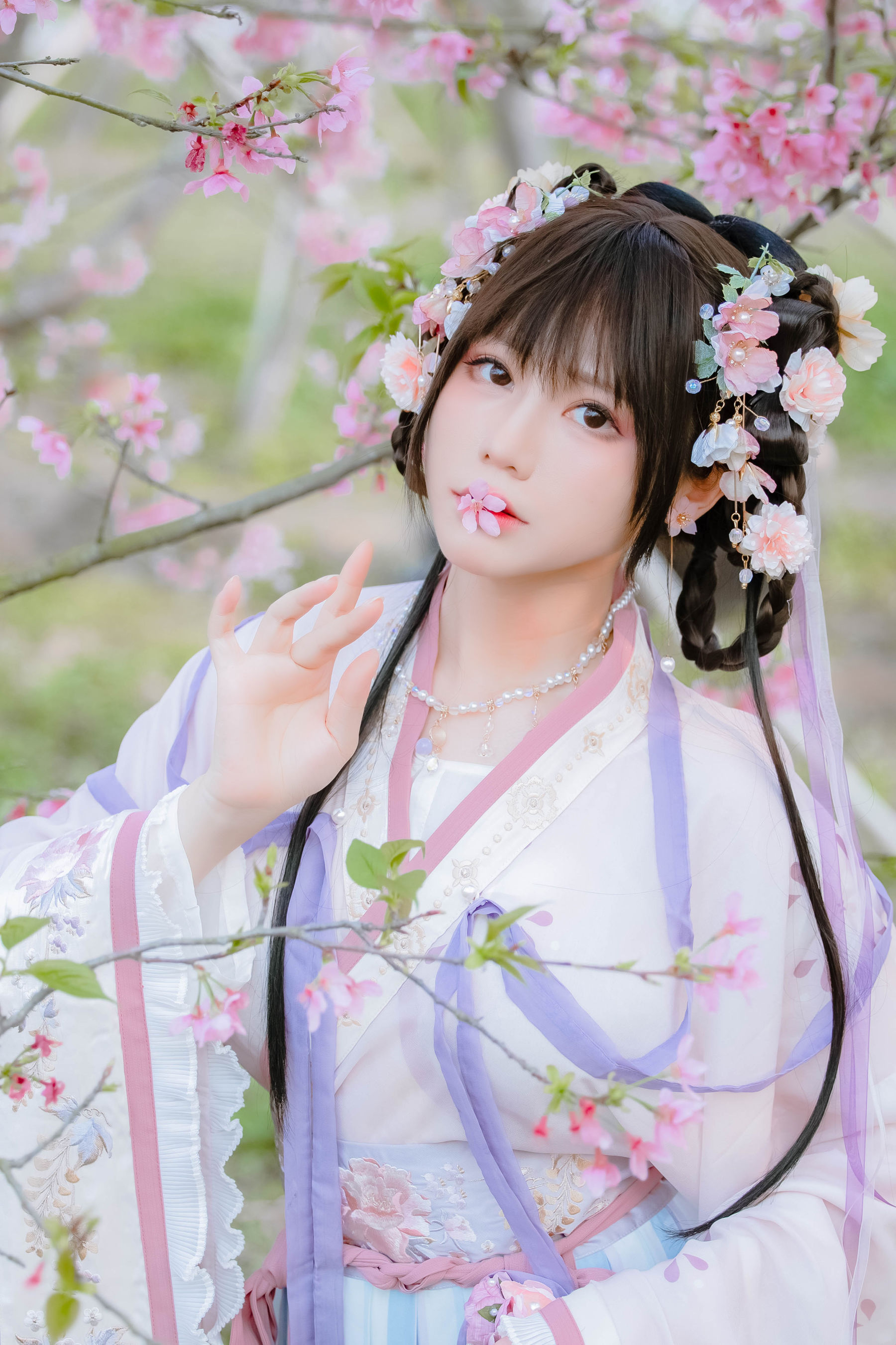 萌妹子Nyako喵子 – 樱花汉服 花神祈愿 Cosplay-第18张
