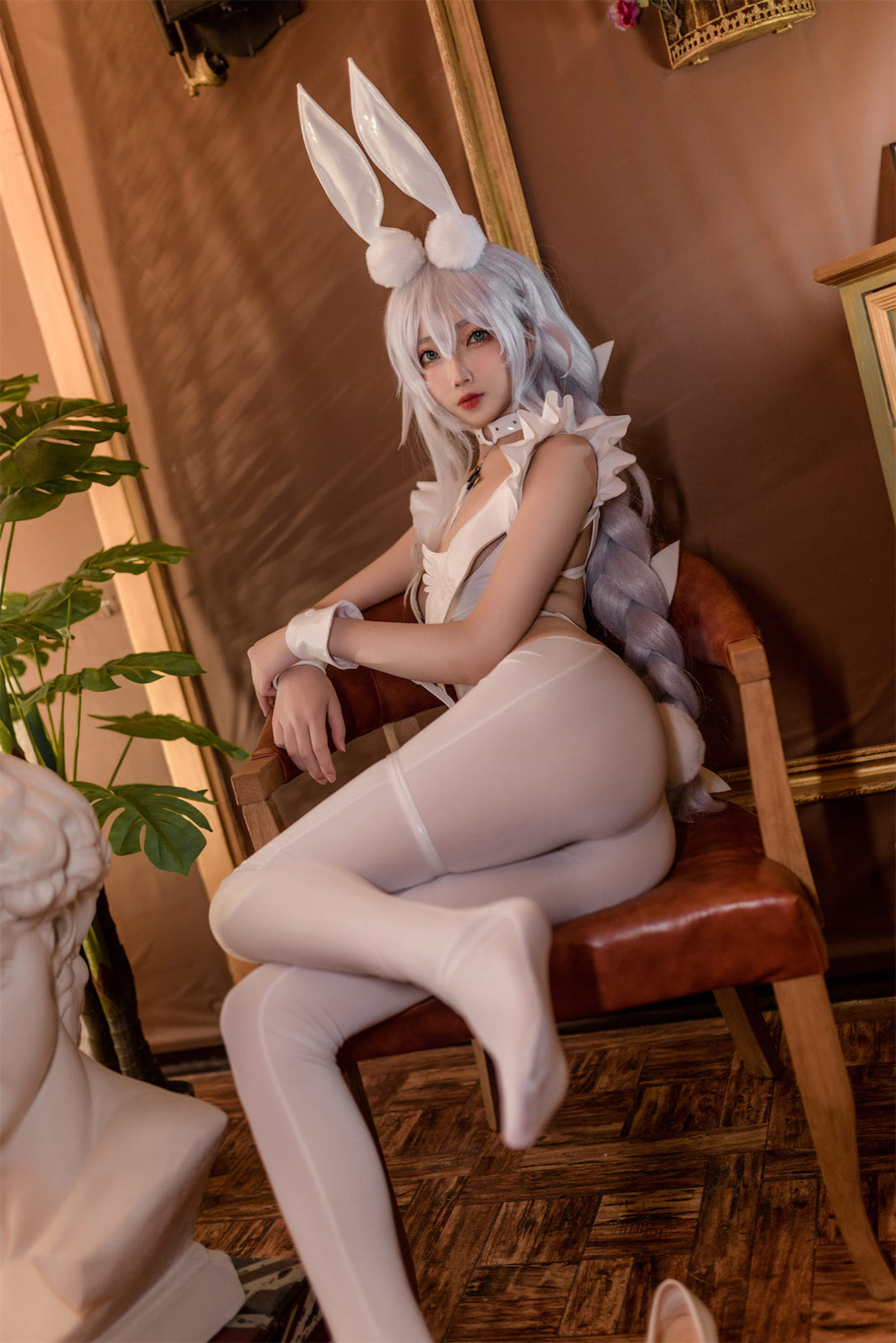 杏仁曲奇 – 碧蓝航线 恶毒白兔 Cosplay-第22张