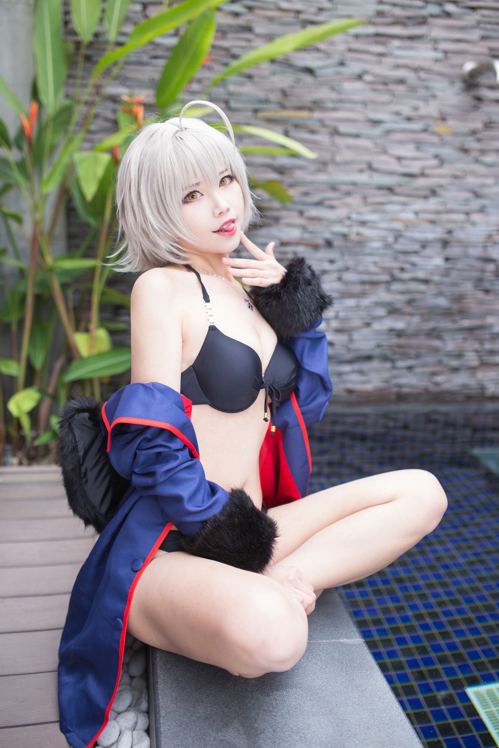 Coser萱-KaYa – 黑贞 黑呆毛下着 Cosplay-第28张