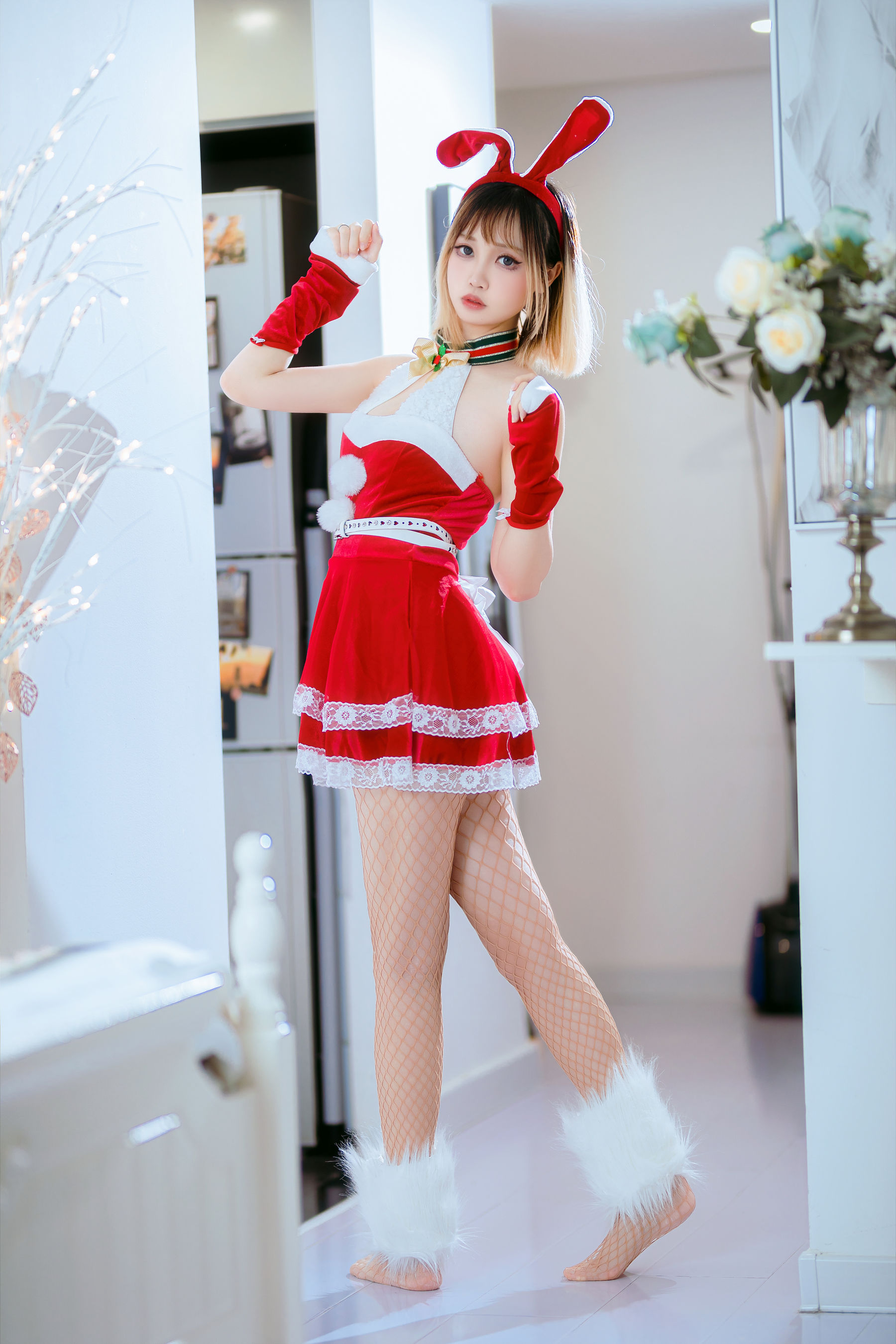 洛桑w伊梓 – 网袜丝带兔兔 Cosplay-第34张