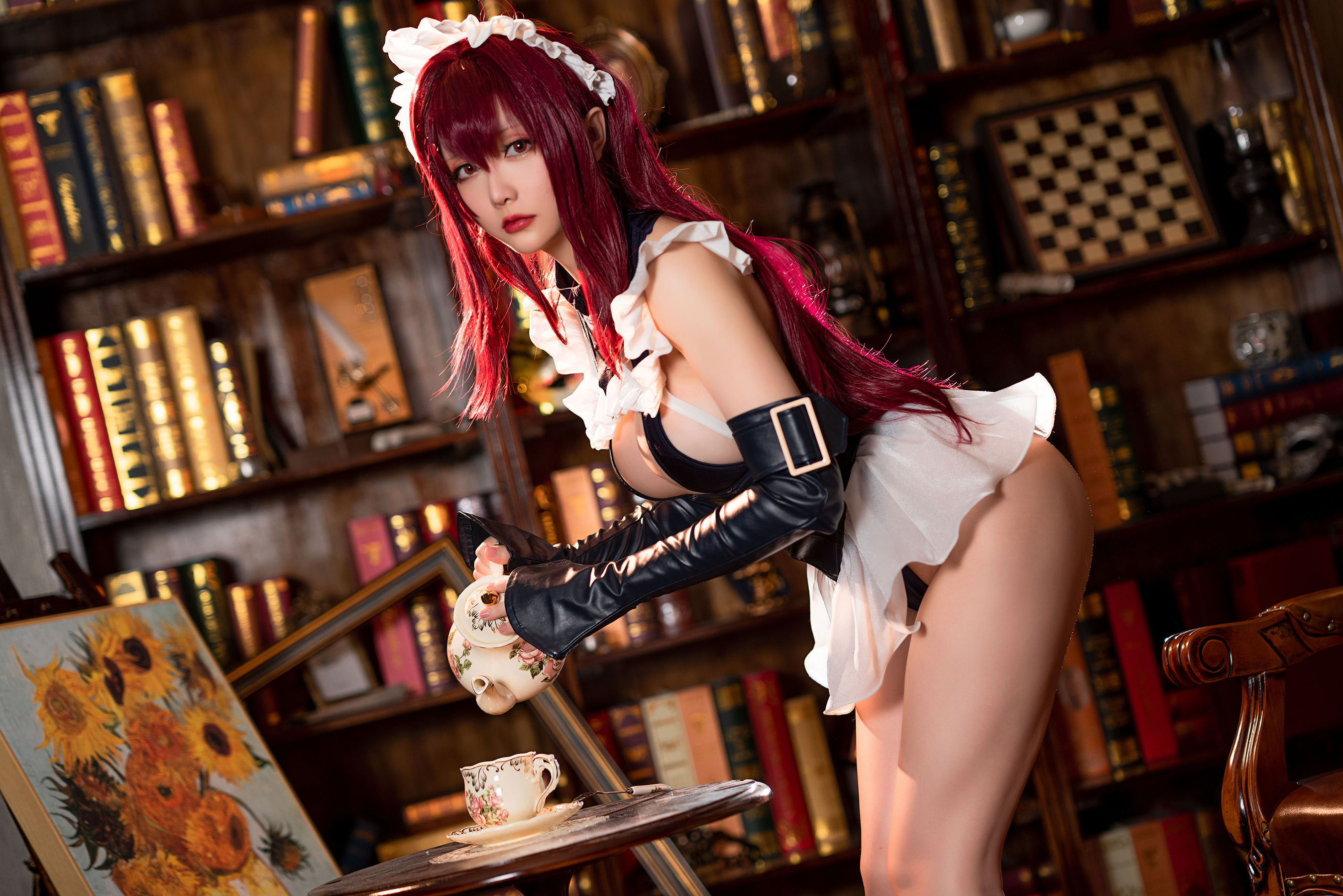 Coser小姐姐星之迟迟 – 情人节 斯卡哈 Cosplay-第44张