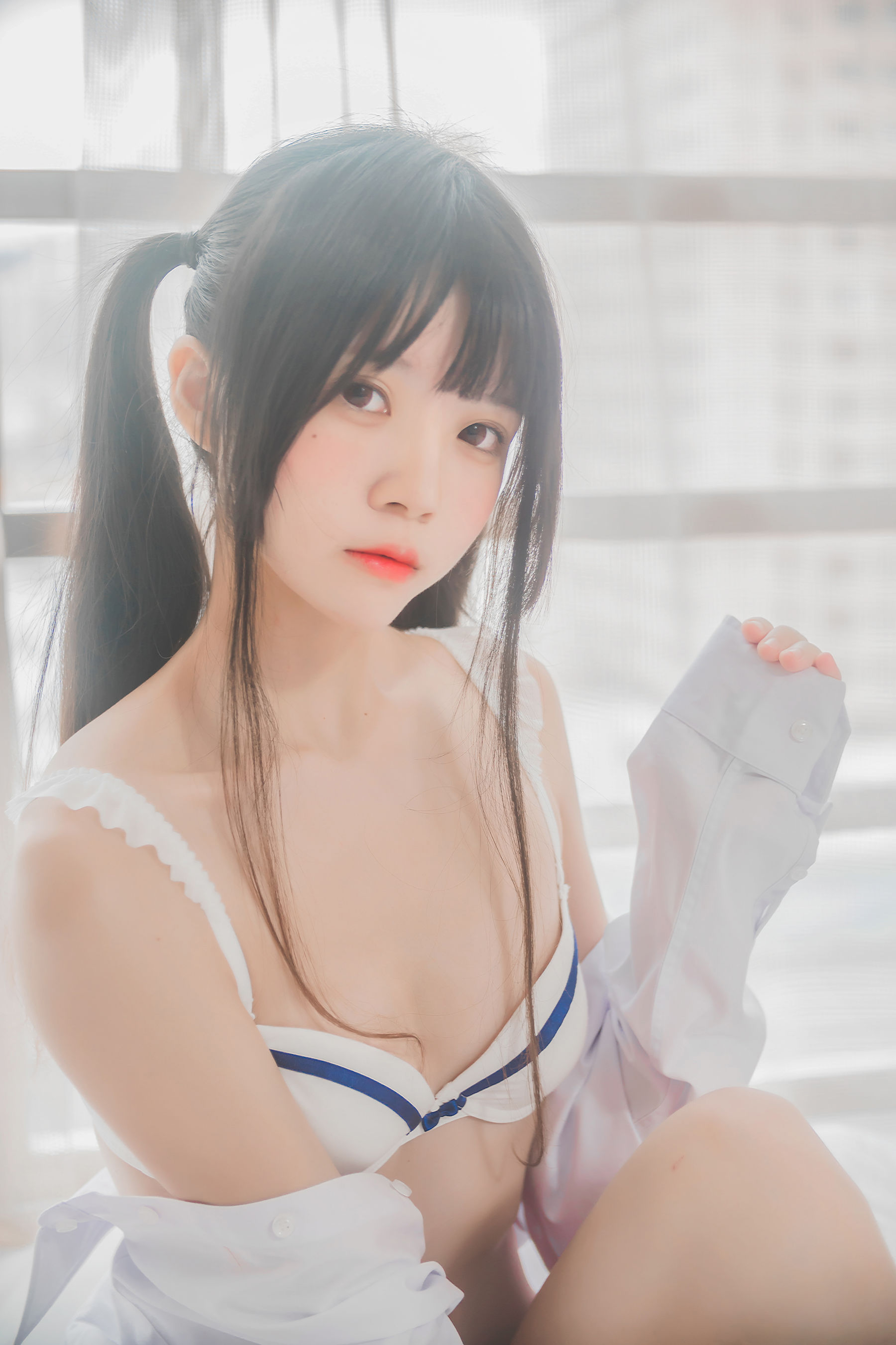 桜桃喵 《白衬衫双马尾》 Cosplay-第10张
