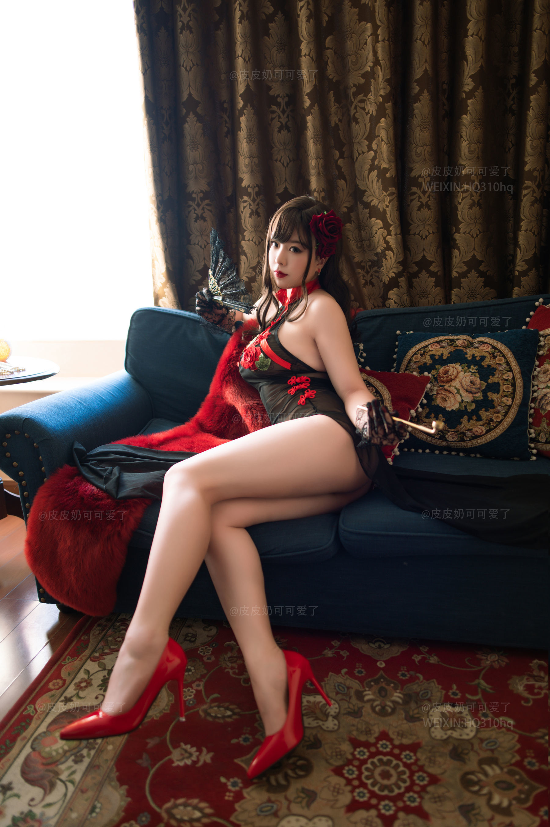 皮皮奶可可爱了啦 玫瑰 Cosplay-第17张
