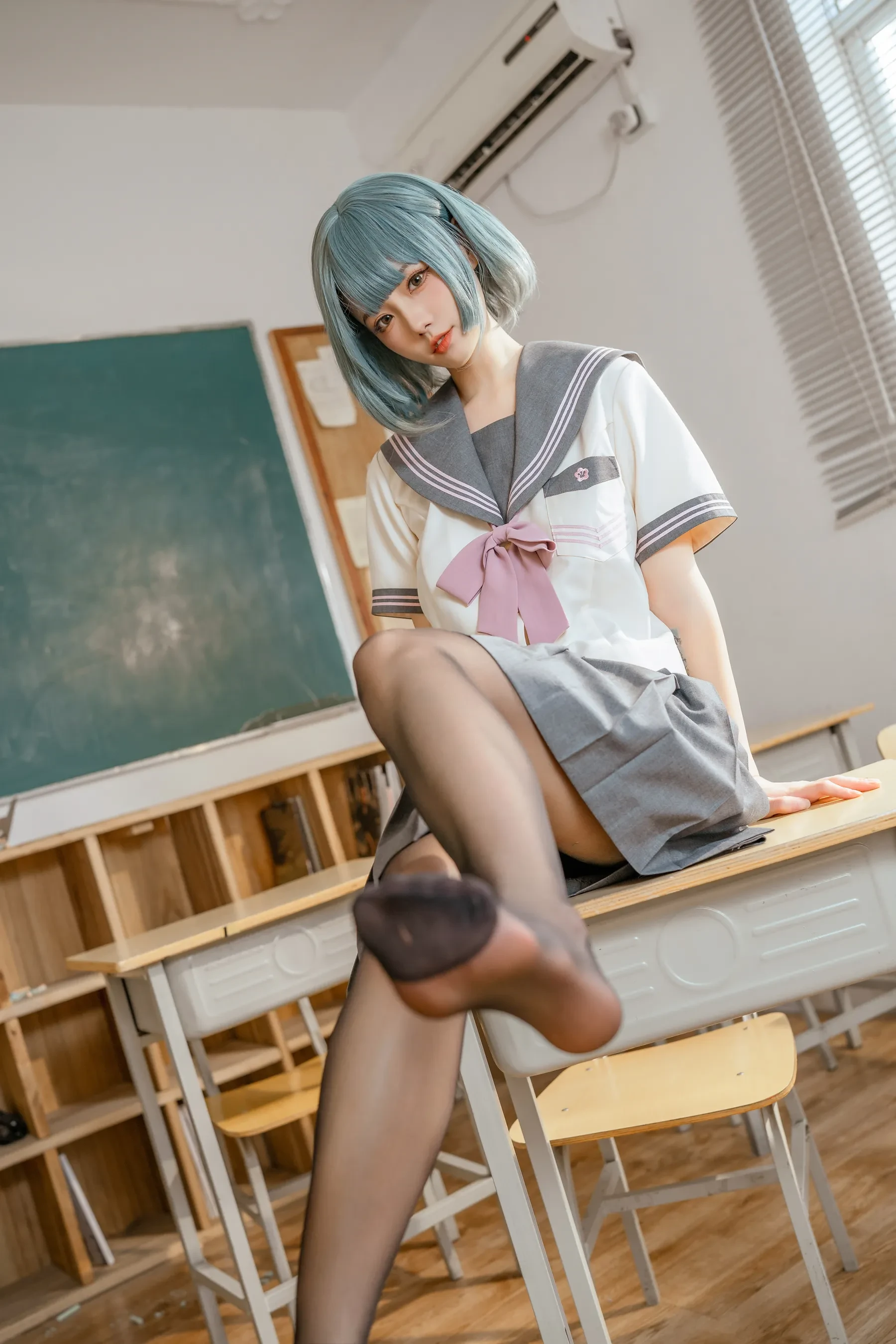 桃良阿宅 – 不良JK Cosplay-第96张