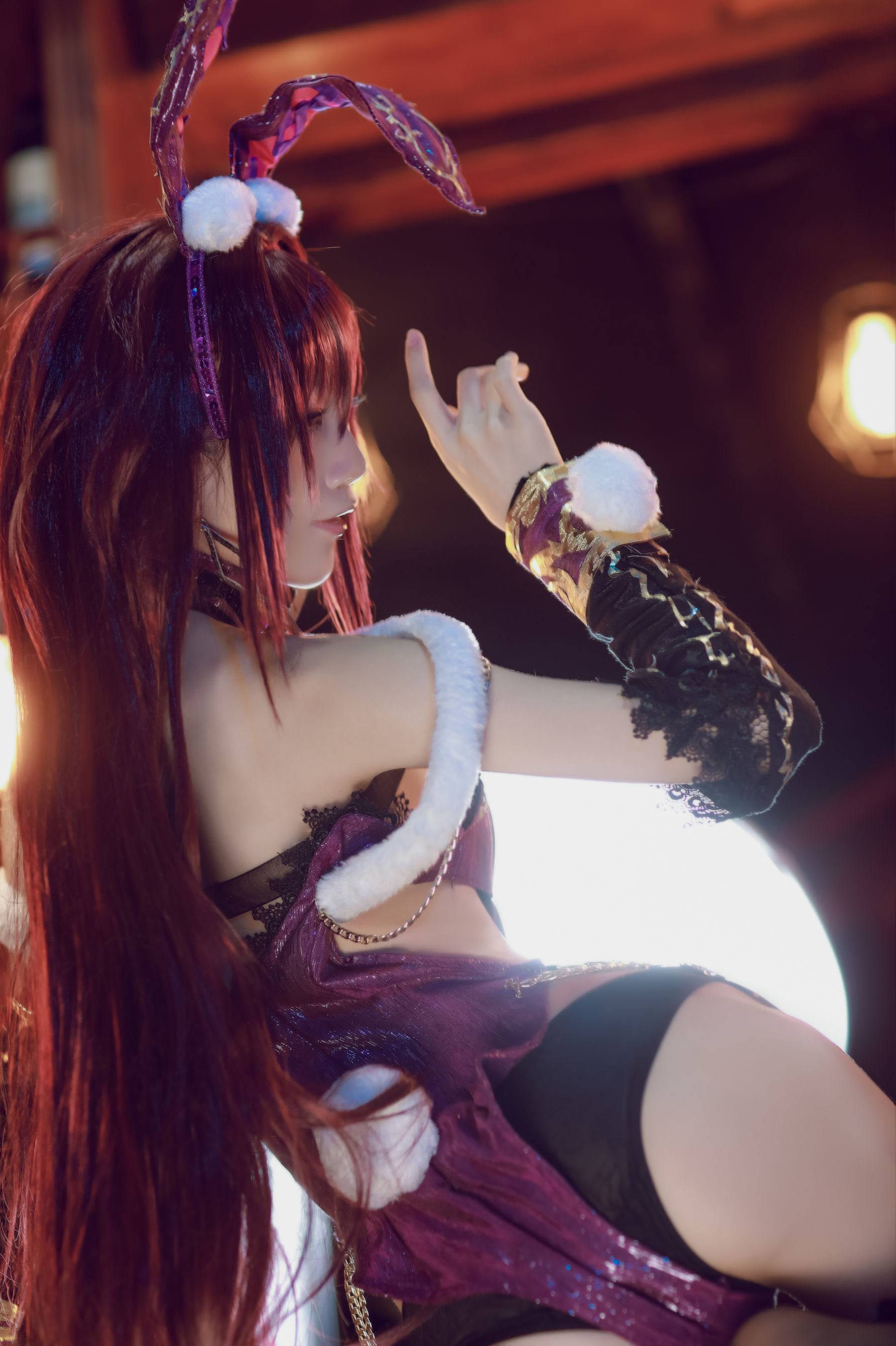 [Cosplay写真] 动漫博主水淼aqua – 斯卡哈 Cosplay-第24张