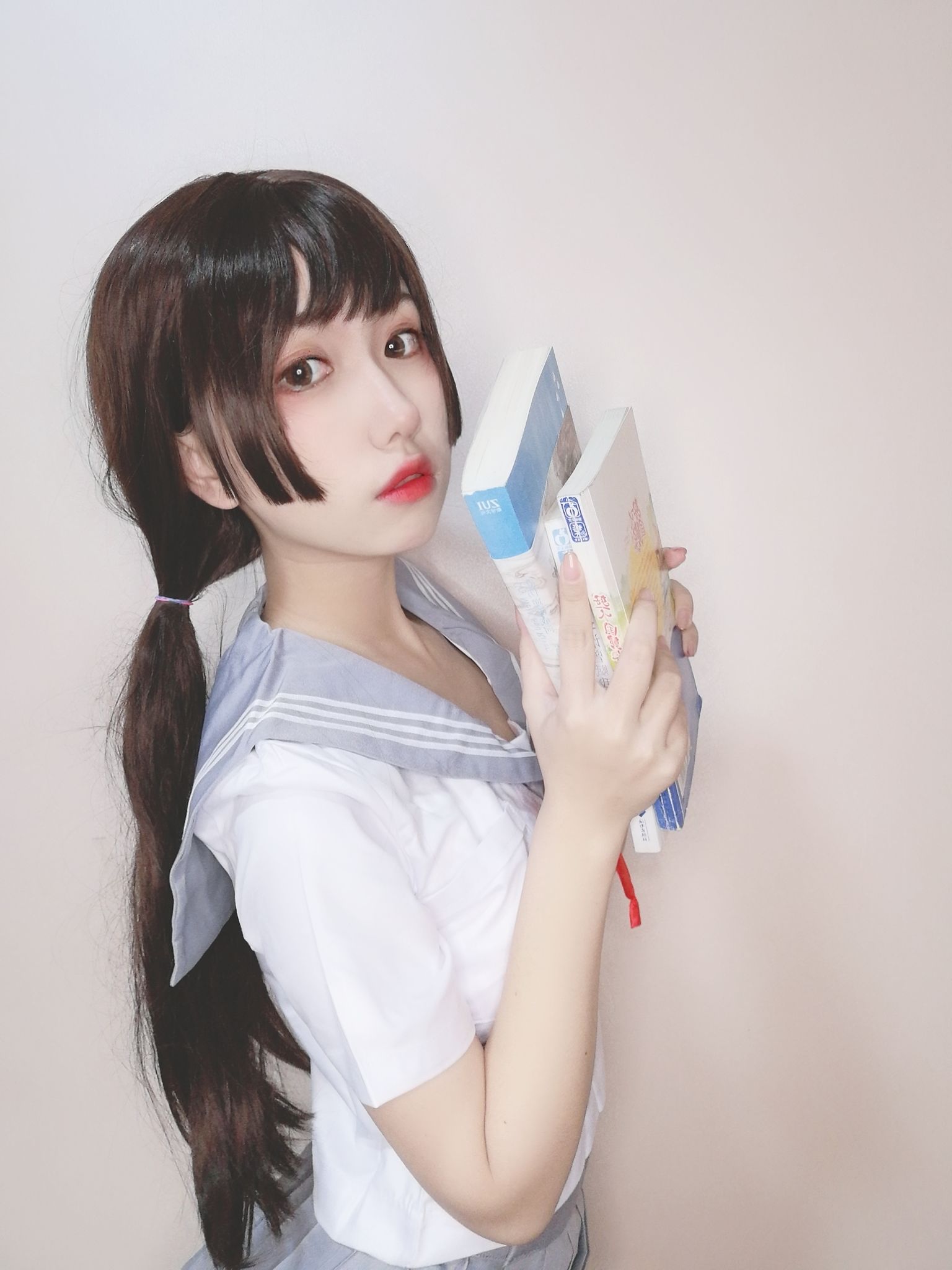 [Cosplay写真] 芋圆侑子SJ_ – 白丝jk Cosplay-第76张