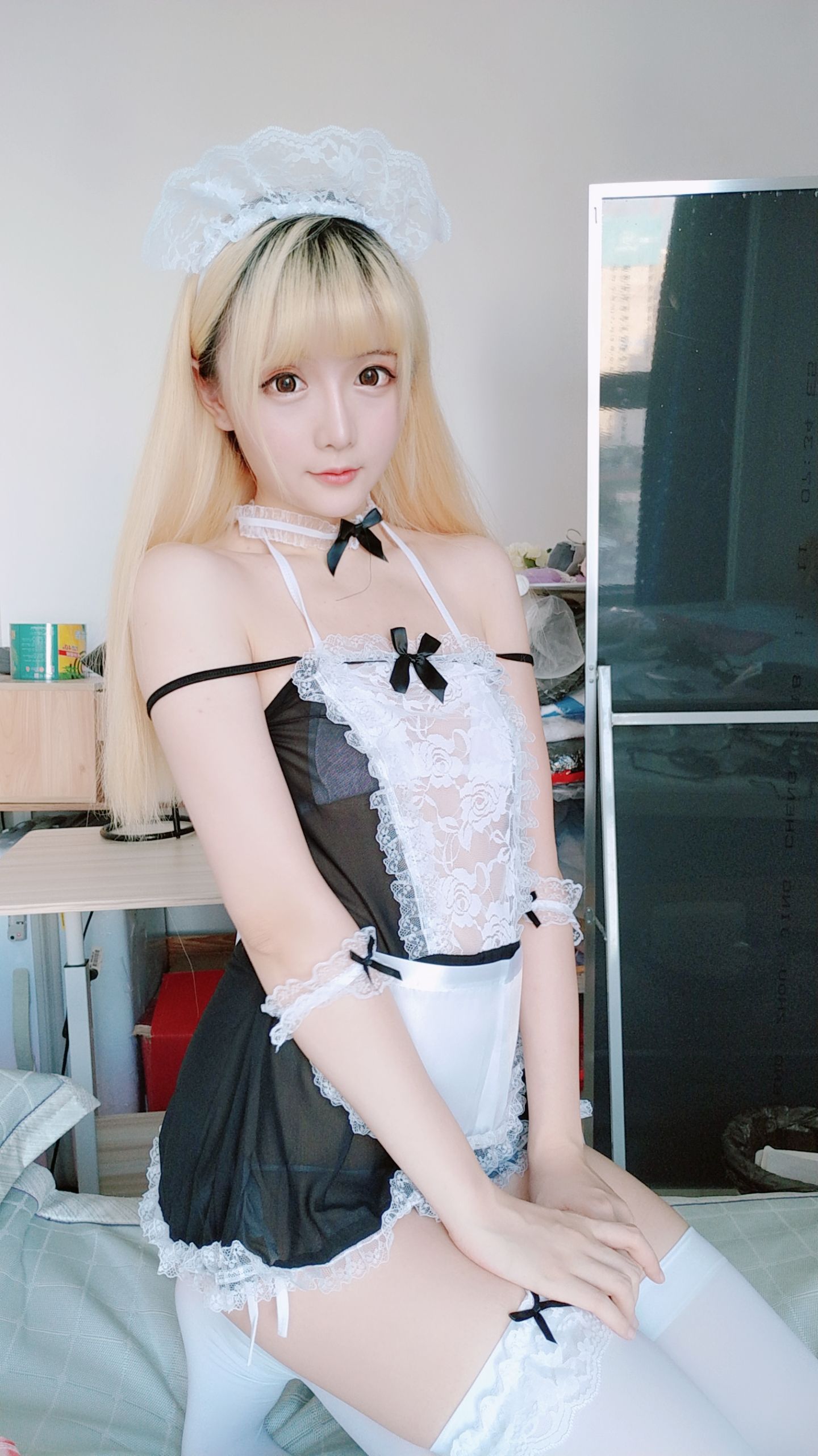 Coser小姐姐星之迟迟 女仆 Cosplay-第44张